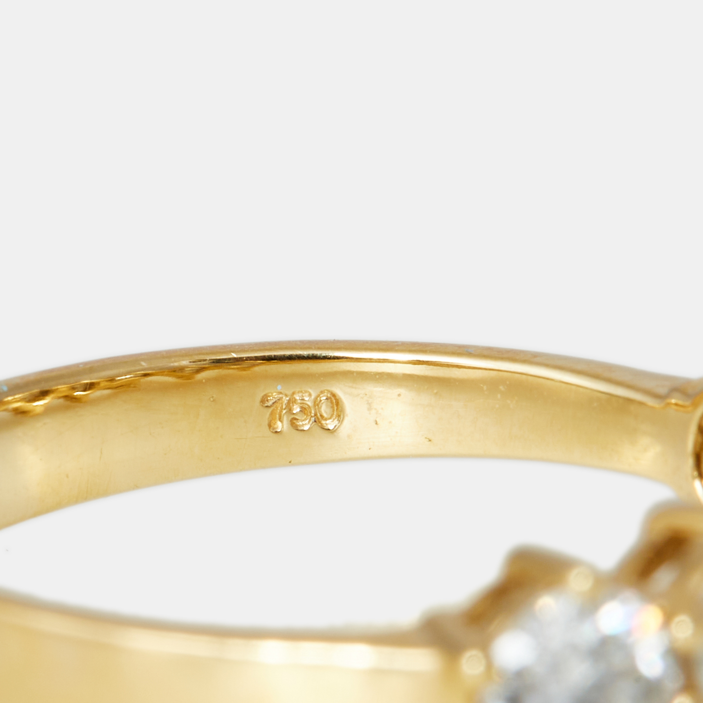 18k Yellow Gold 1.5 Ct Diamond Ring EU 55