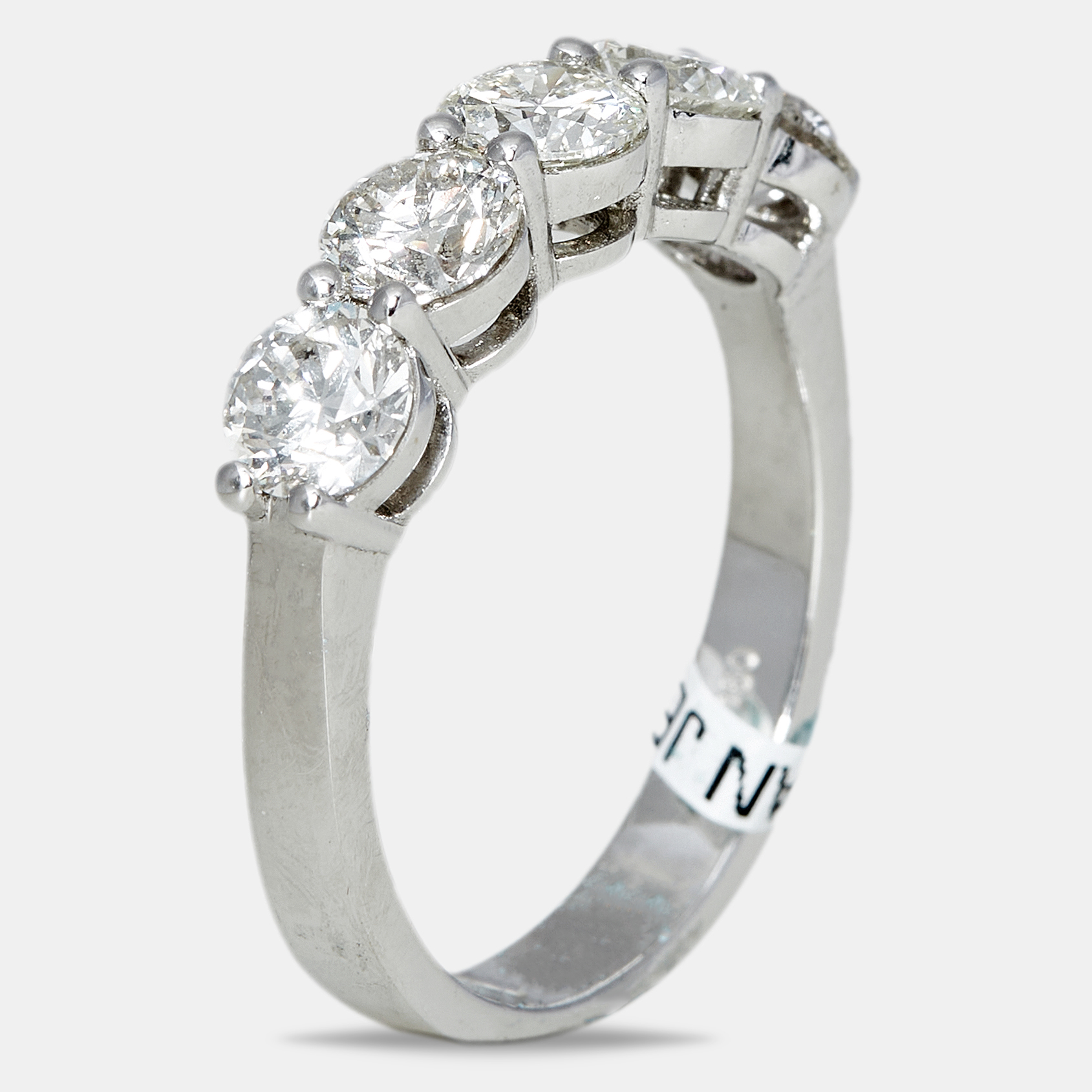 The diamond edit 18k white gold 1.7 ct diamond ring eu 53