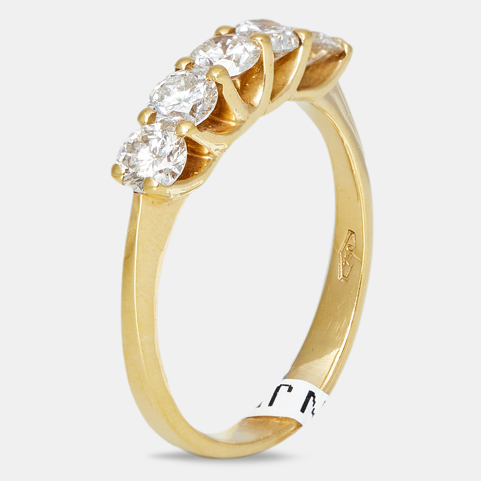 The diamond edit 18k yellow gold 0.96 ct diamond ring eu 54