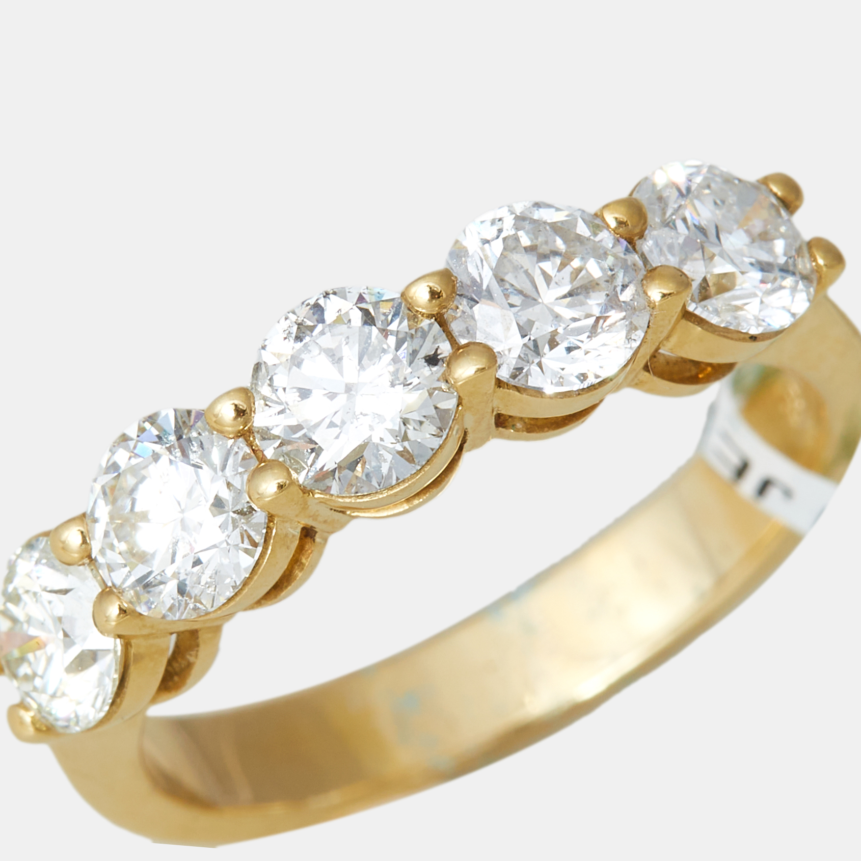 18k Yellow Gold 1.1 Ct Diamond Ring EU 55