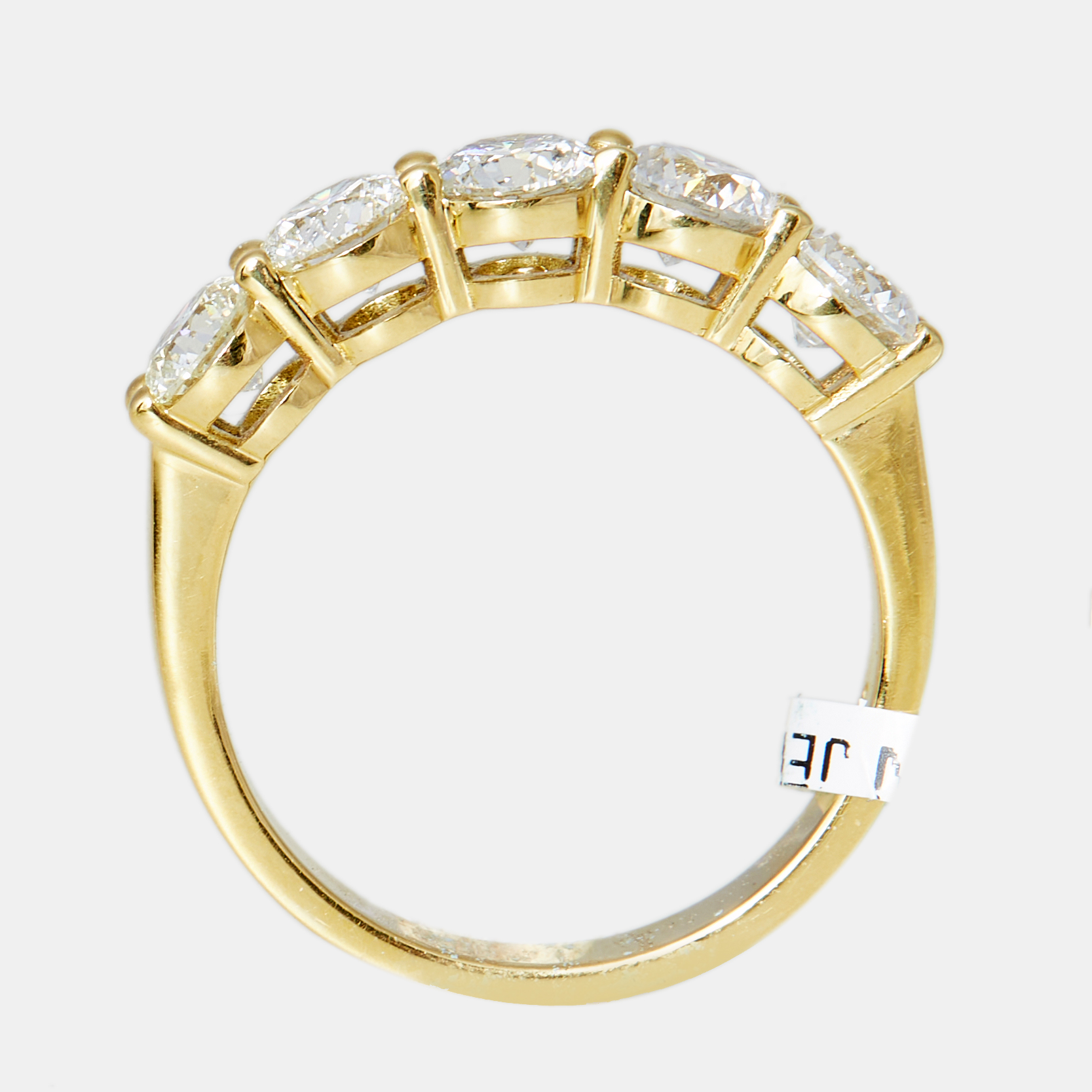 18k White Gold 1.55 Ct Diamond Ring EU 53