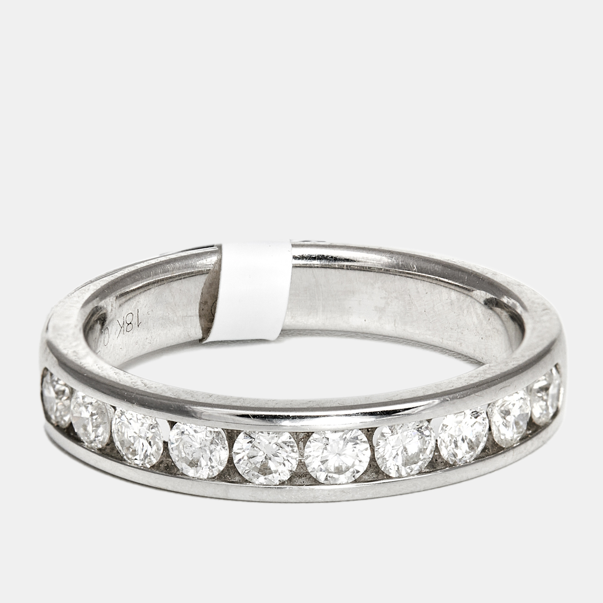 The diamond edit 18k white gold  ring eu 54