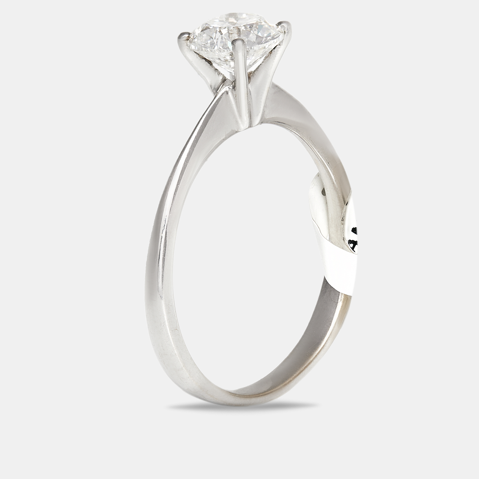The diamond edit solitare diamond 1.01 ct 18k white gold wedding ring size 55