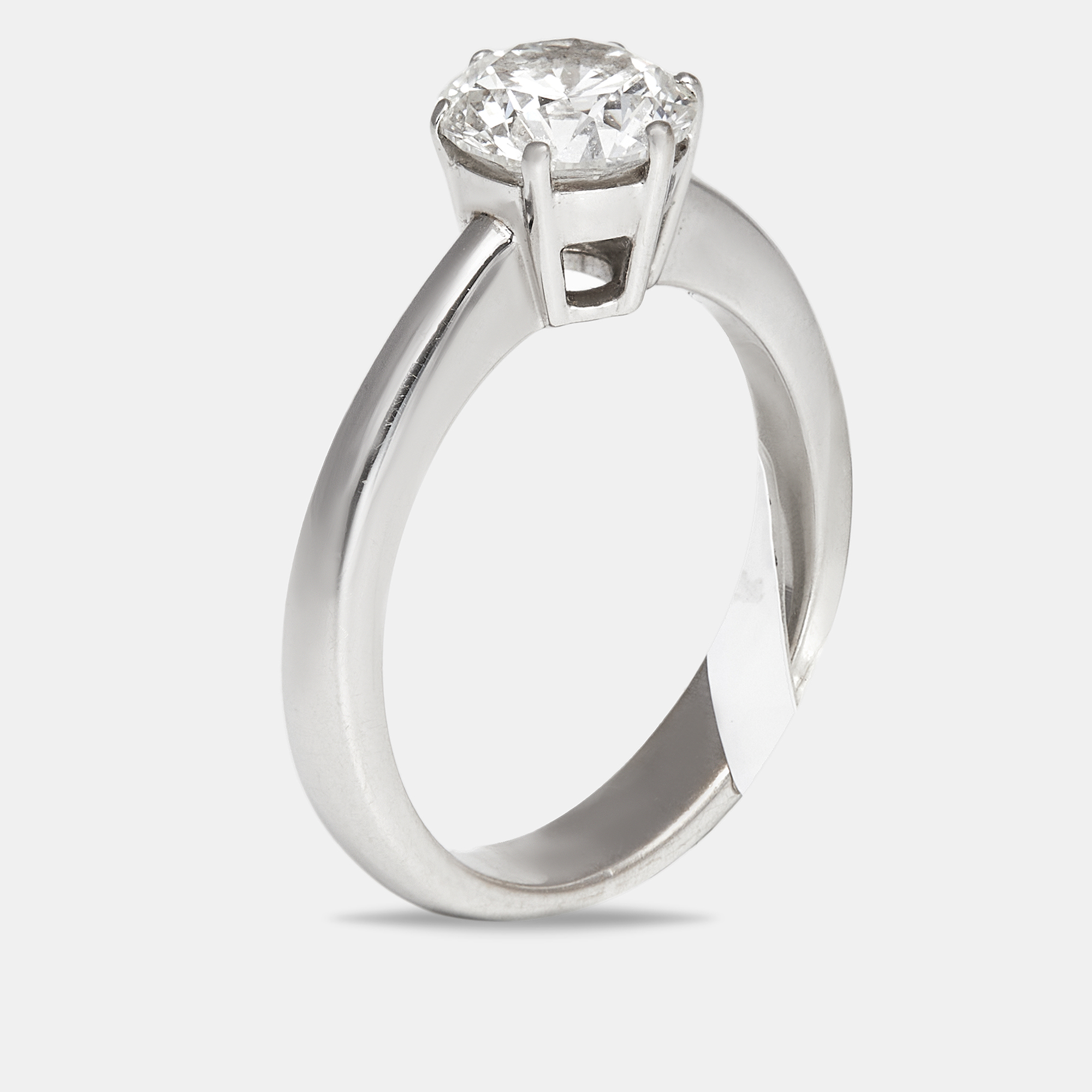 The diamond edit solitare diamond 1.02 ct 18k white gold wedding ring size 46