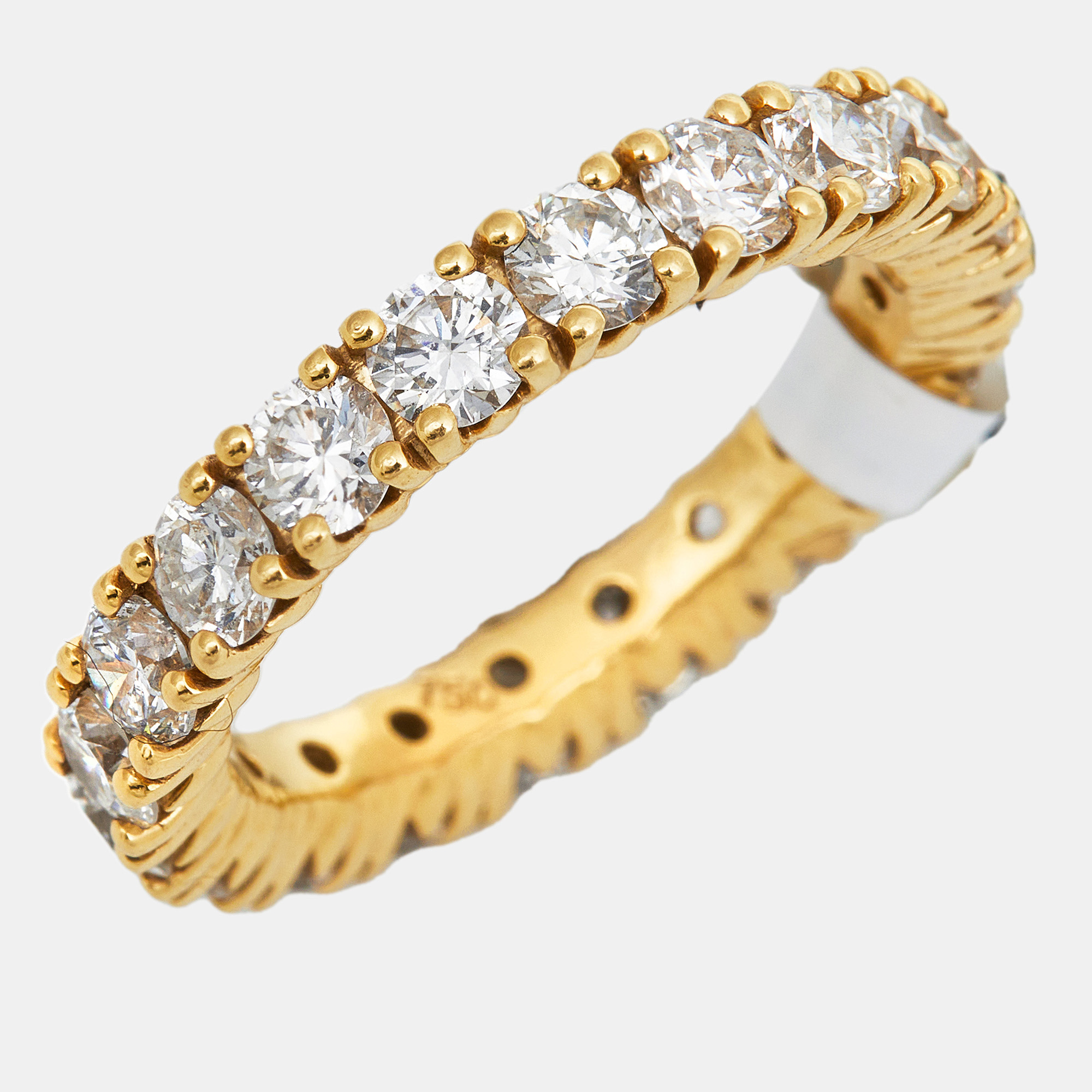 The diamond edit 18k yellow gold ring eu 53