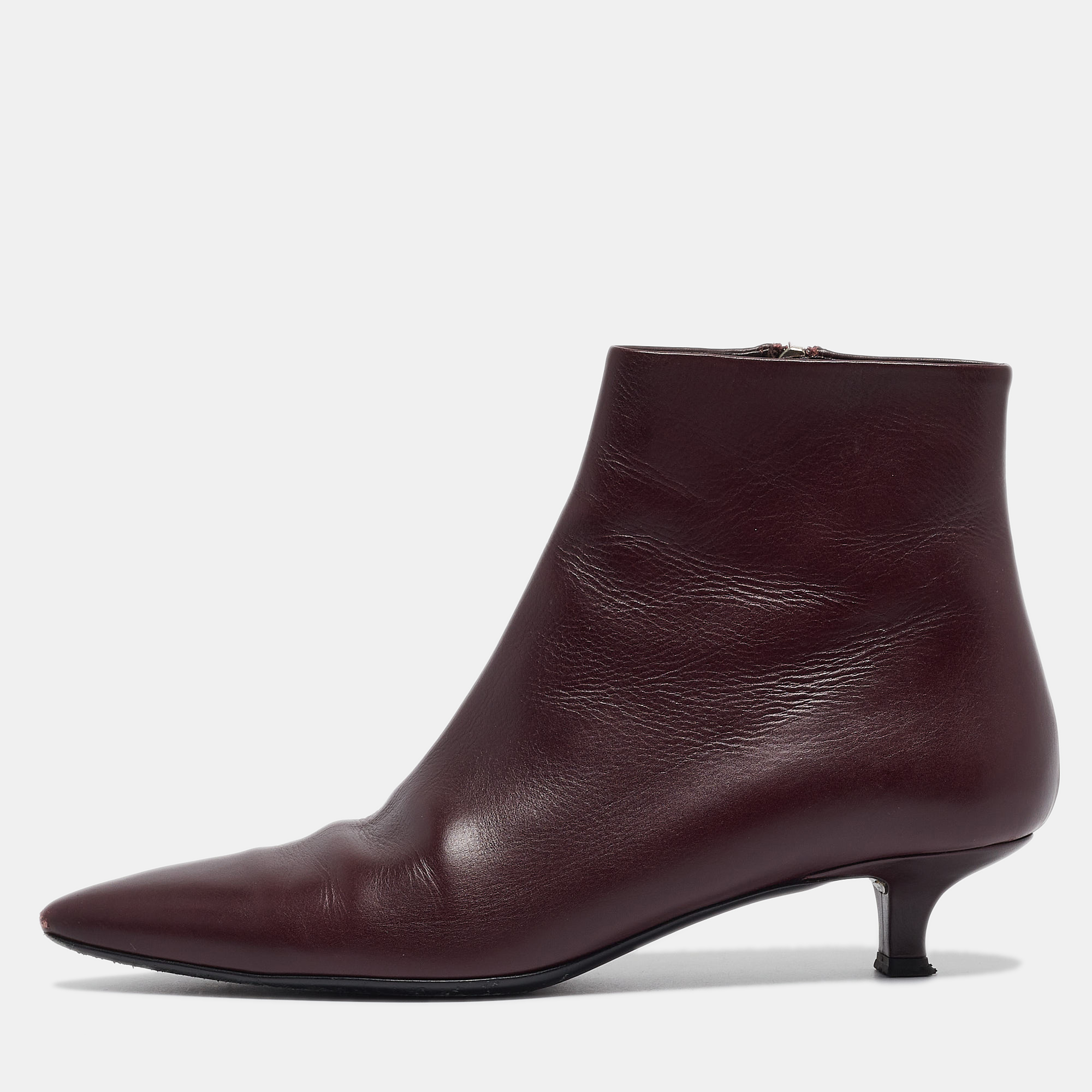 The row burgundy leather ankle boots size 37