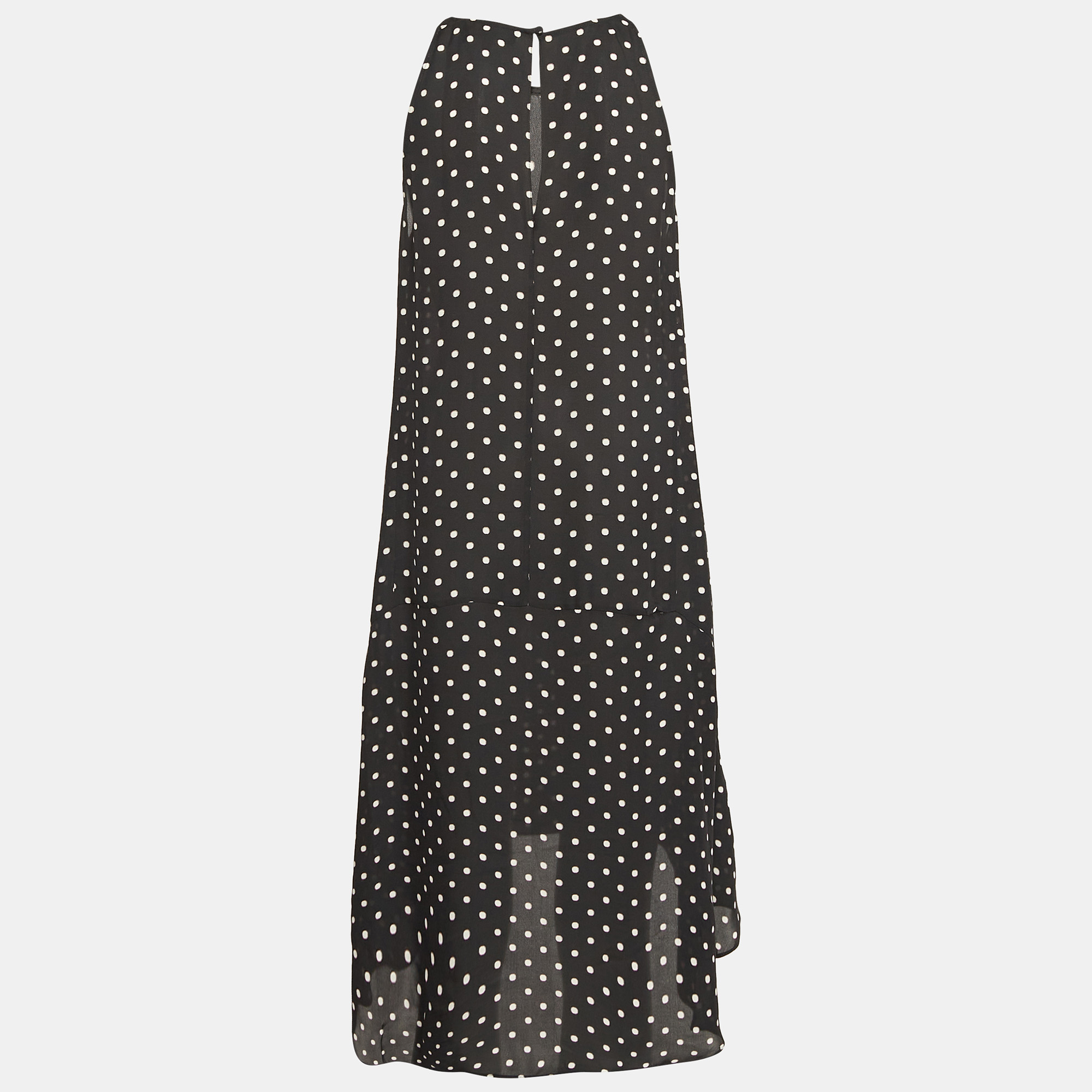 Theory Black Polka Dot Sleeveless Shift Dress S