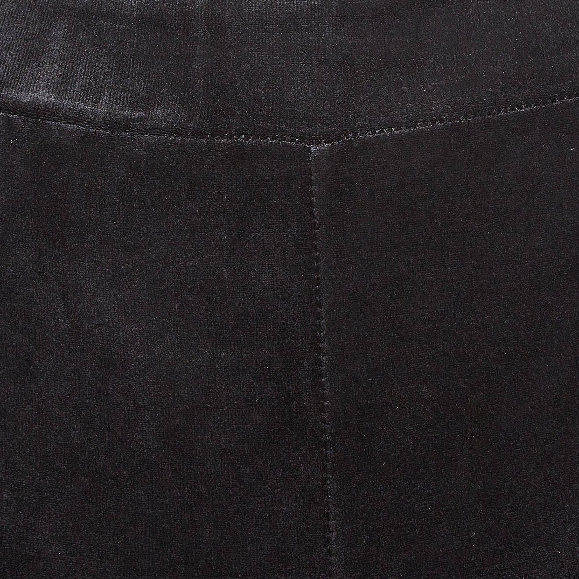 Theory Black Velvet Knit Leggings S