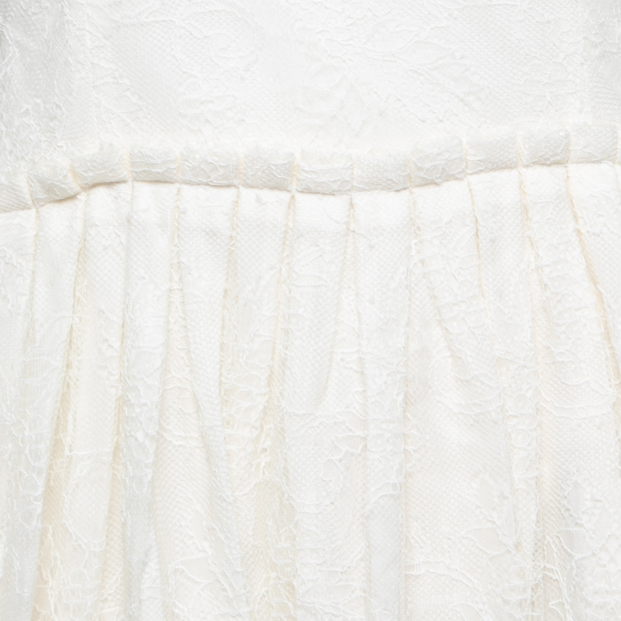 Theyskens Theory White Lace Sleeveless Dinal Dress M