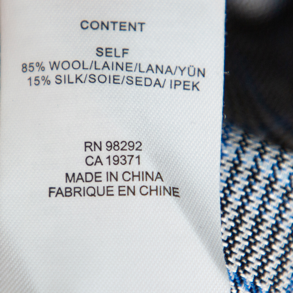 Tibi Grey Cooper Plaid Wool & Silk Joggers L