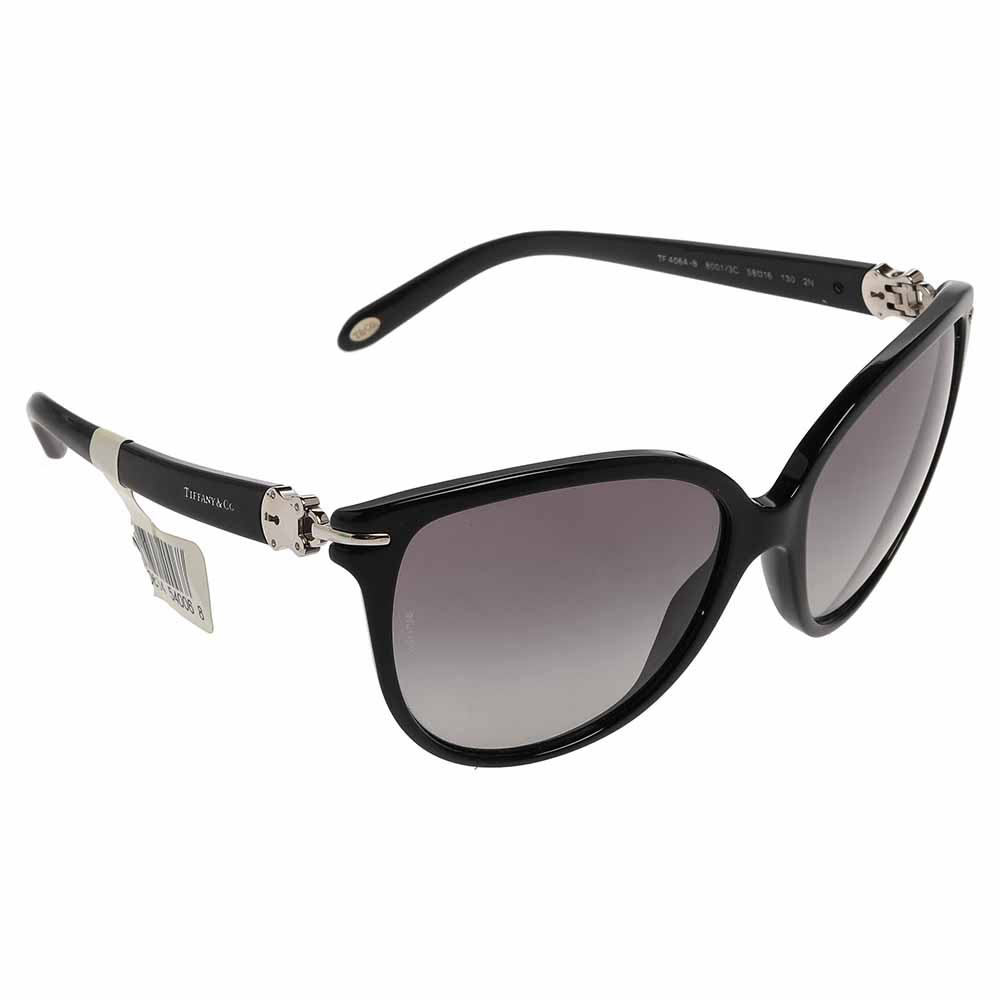 Image of Tiffany & Co. Black Gradient TF  Cat Eye Sunglasses