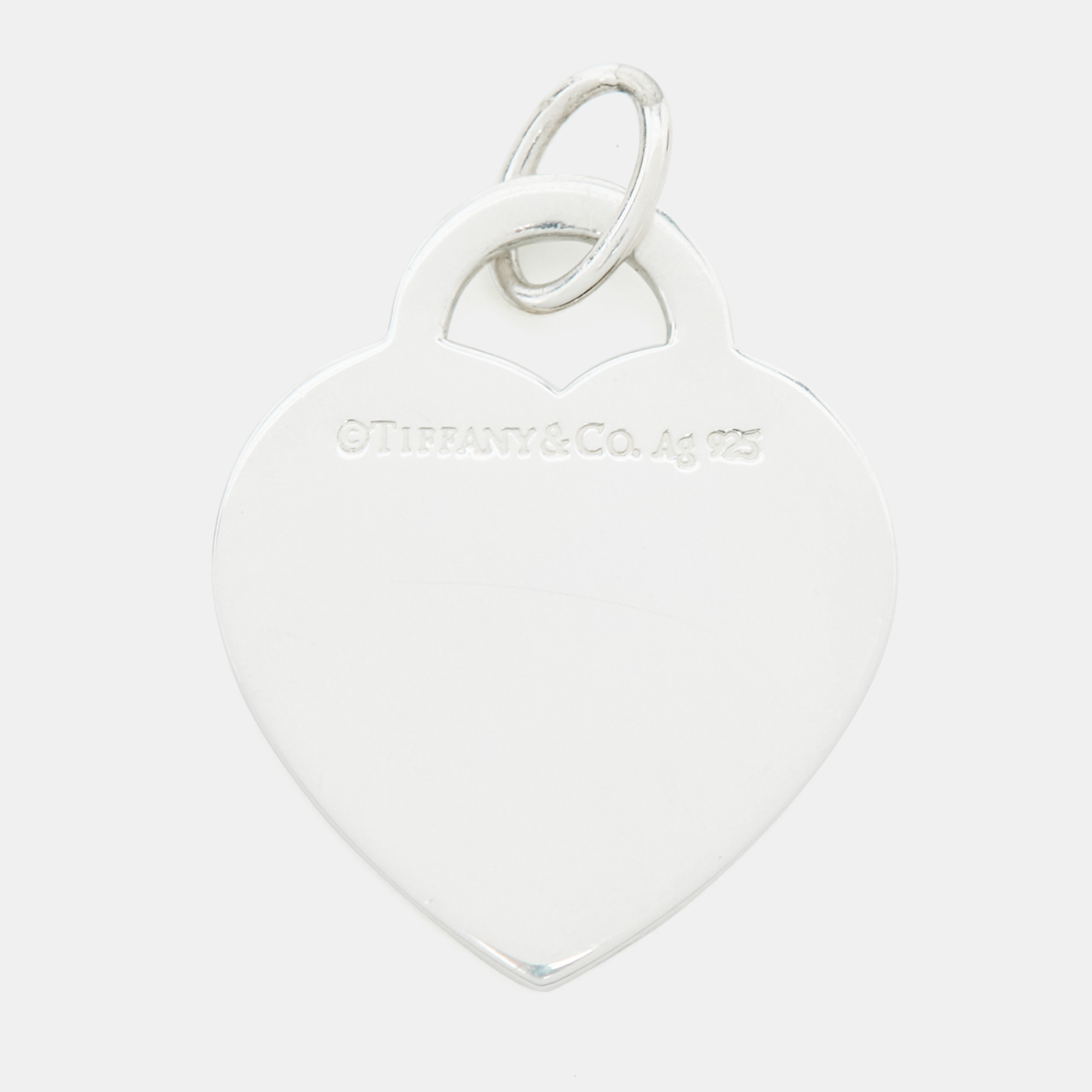 Tiffany & Co. Heart Tag “Love You” Enamel Sterling Silver Pendant