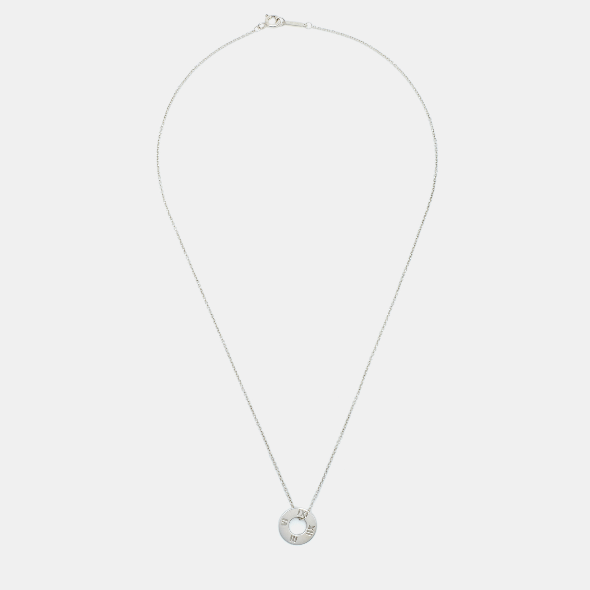 Tiffany & Co. Atlas Pierced Sterling Silver Pendant Necklace