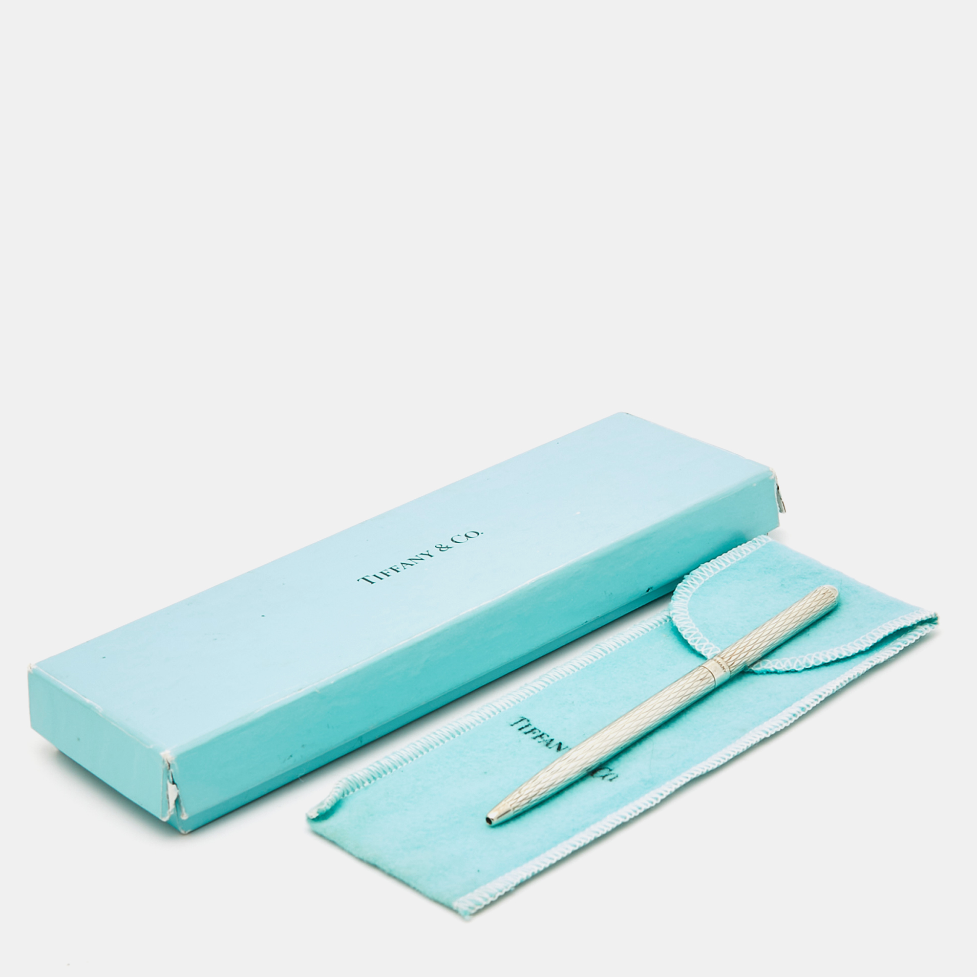 Tiffany & Co.  Silver 925 Textured Ballpoint Pen