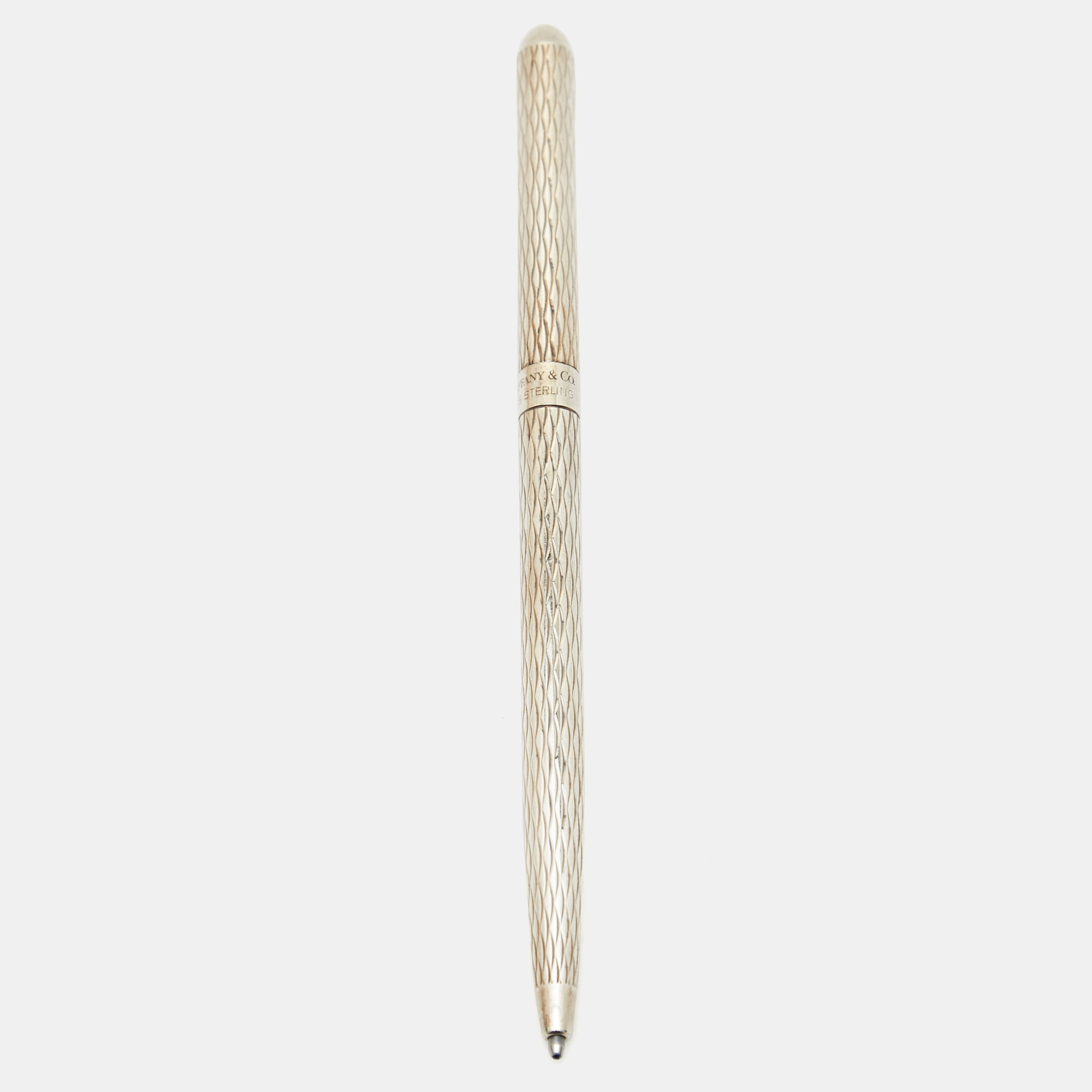 Tiffany & Co.  Silver 925 Textured Ballpoint Pen