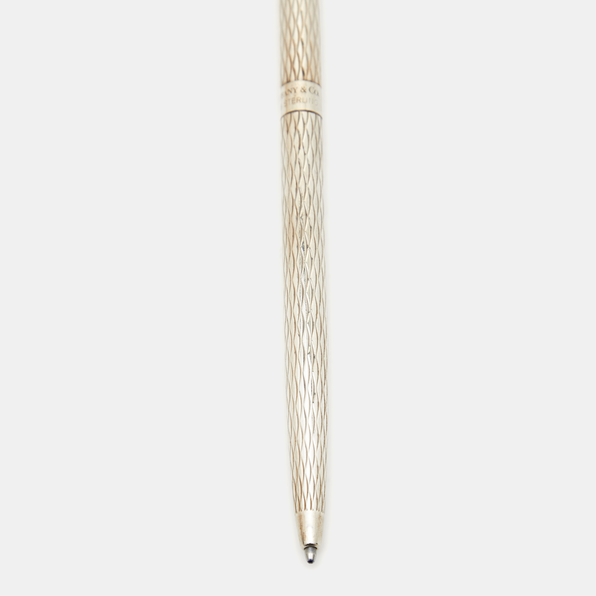 Tiffany & Co.  Silver 925 Textured Ballpoint Pen