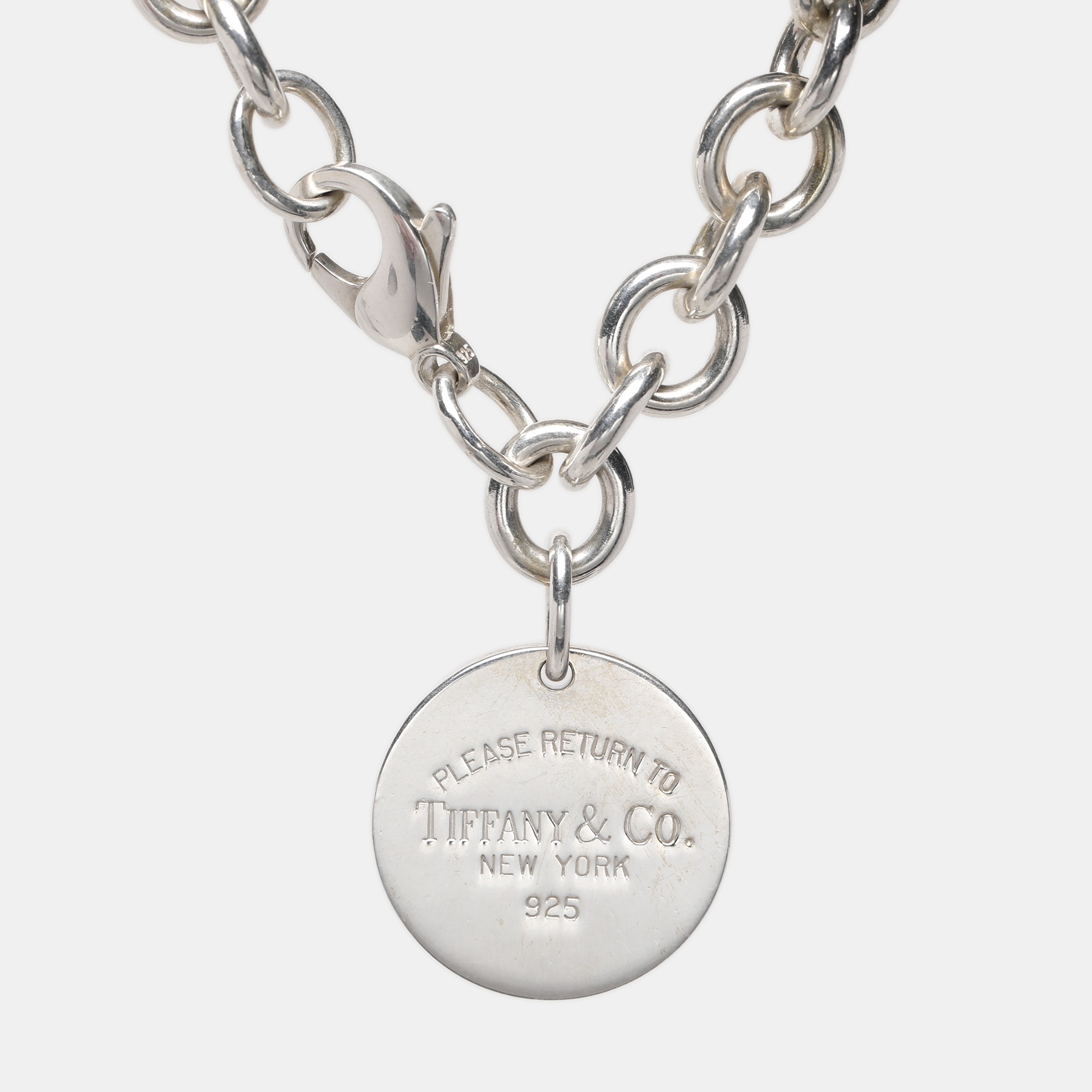 Tiffany & Co. Return To Tiffany Sterling Silver Round Tag Charm Bracelet