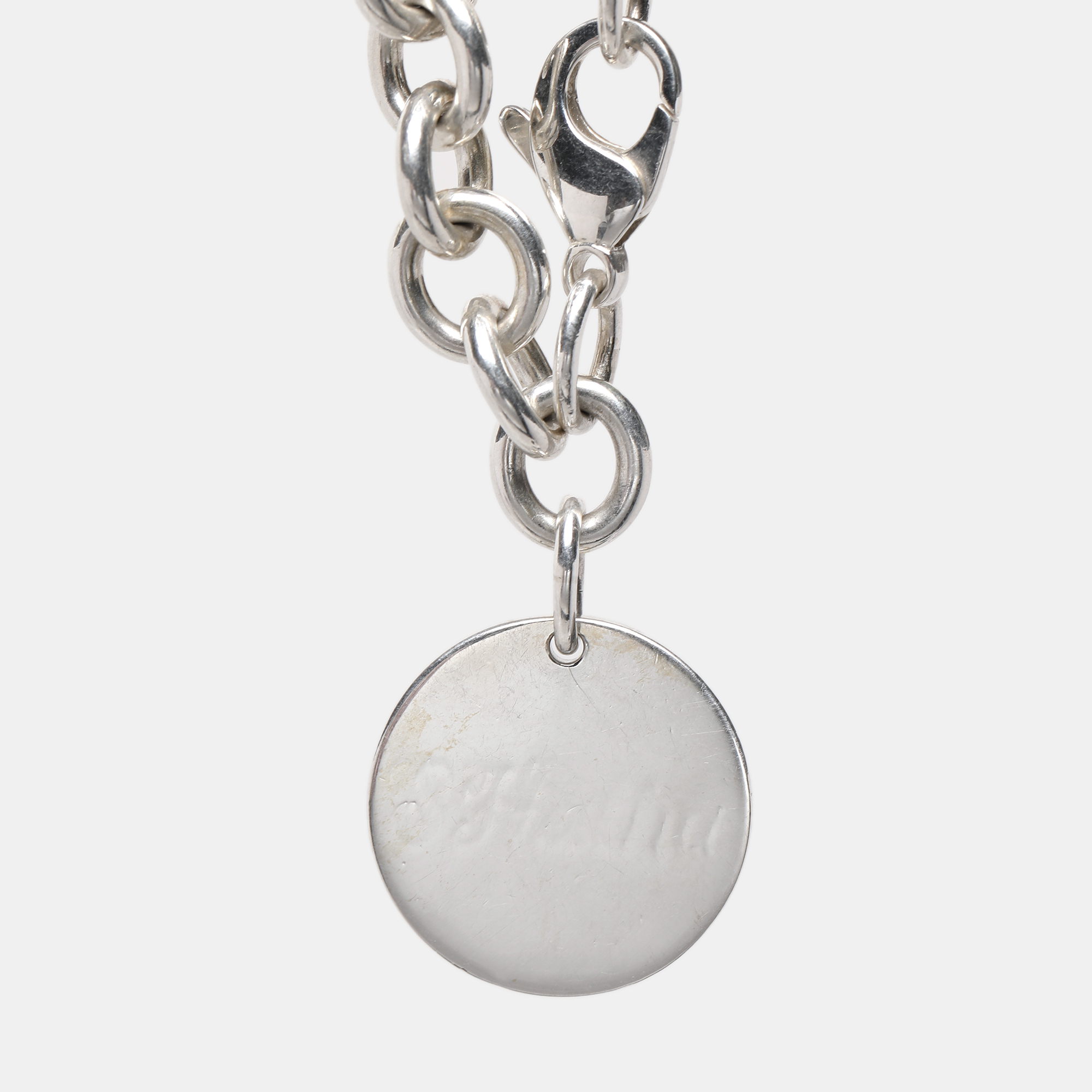 Tiffany & Co. Return To Tiffany Sterling Silver Round Tag Charm Bracelet