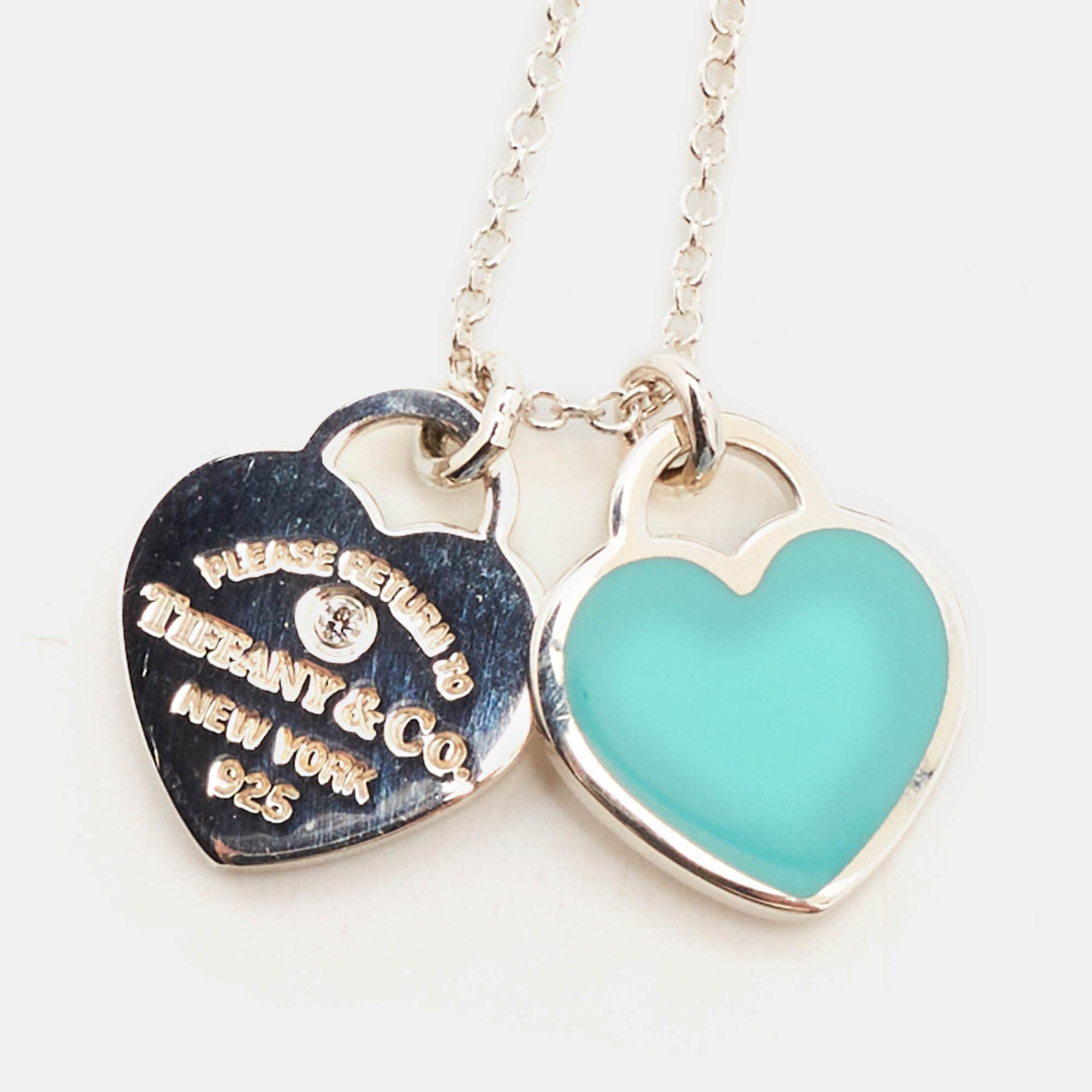 Tiffany & Co. Return To Tiffany Enamel Sterling Silver Pendant Necklace