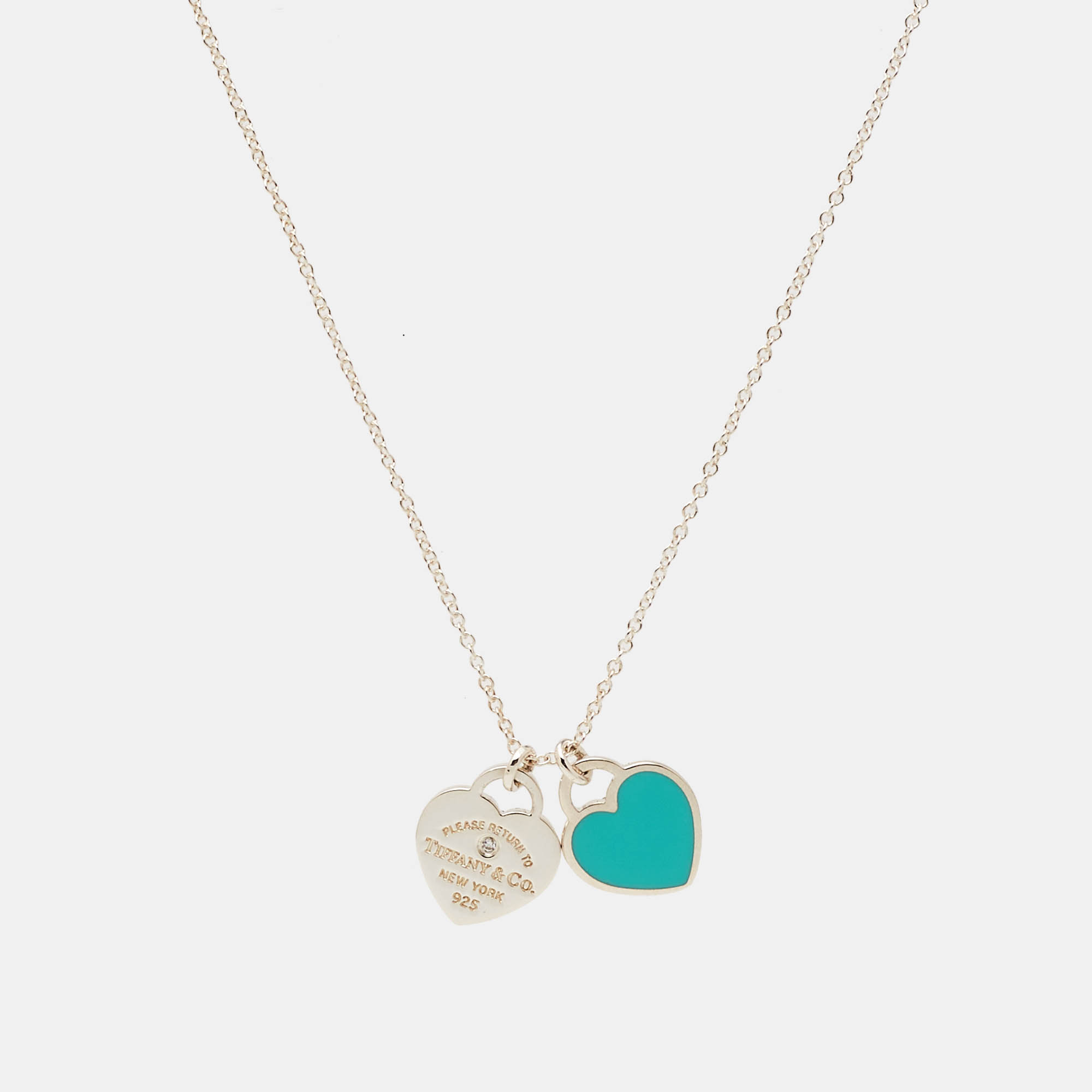 Tiffany & Co. Return To Tiffany Enamel Sterling Silver Pendant Necklace