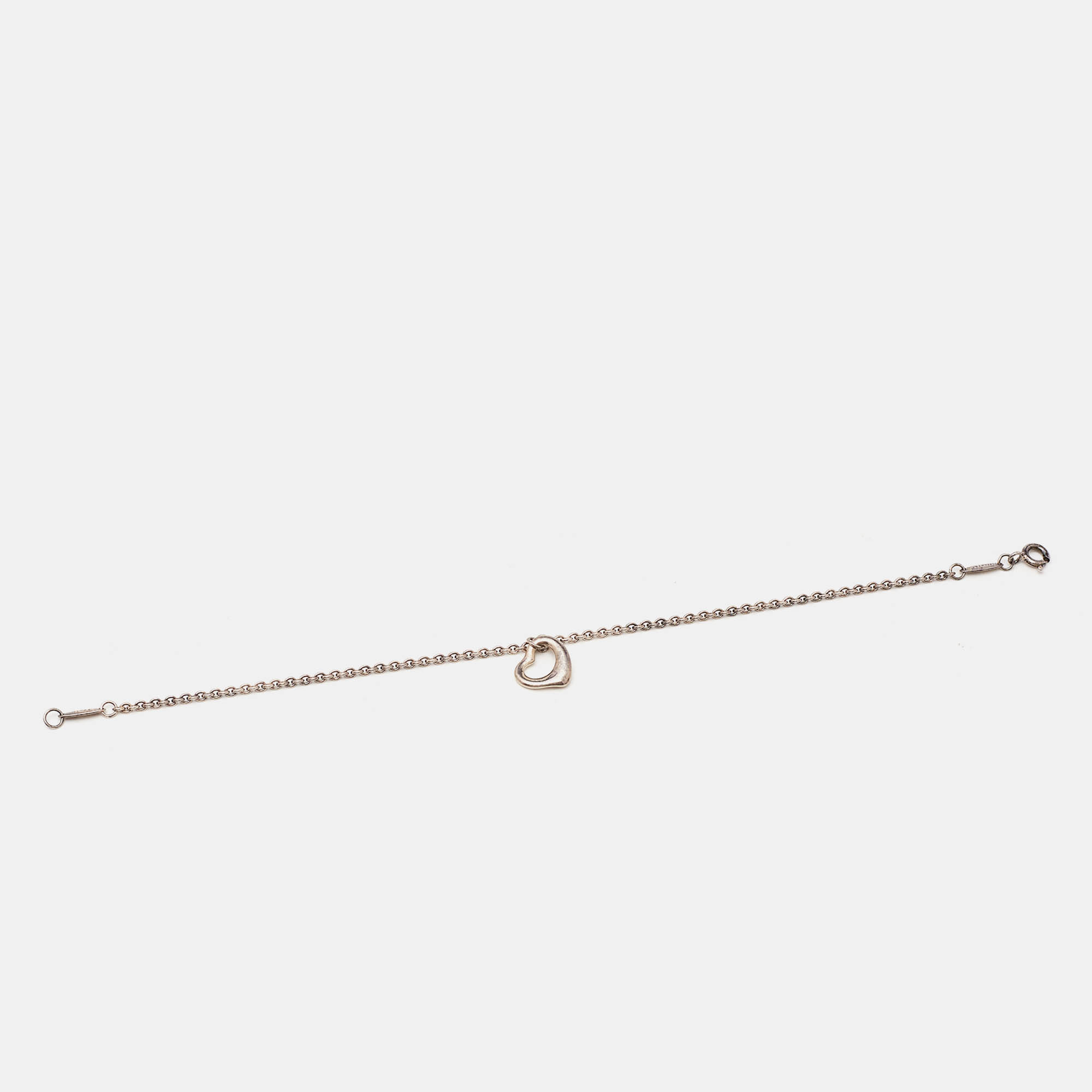 Tiffany & Co. Elsa Peretti Sterling Silver Open Heart Bracelet