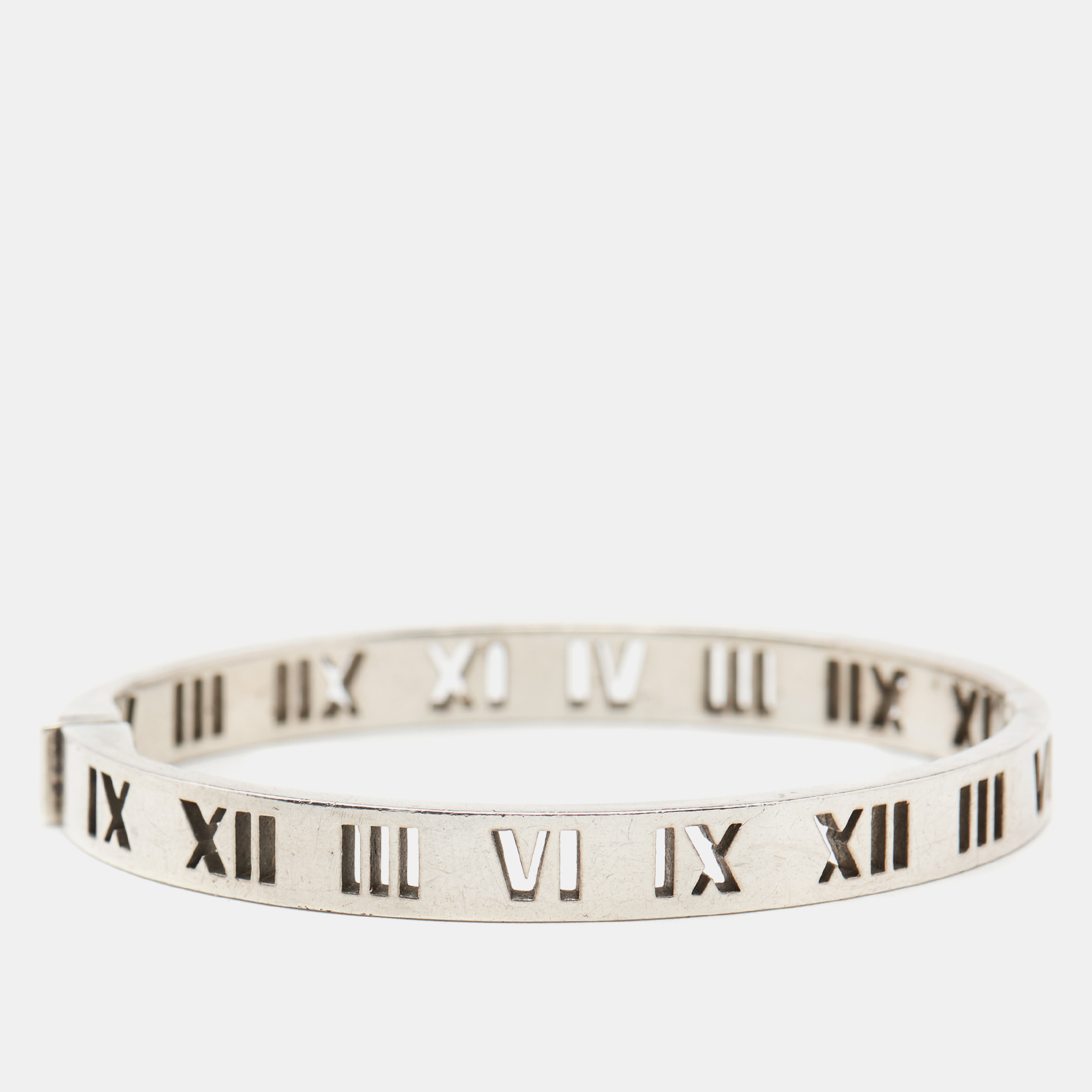 Tiffany & Co. Atlas Sterling Silver Bangle Bracelet