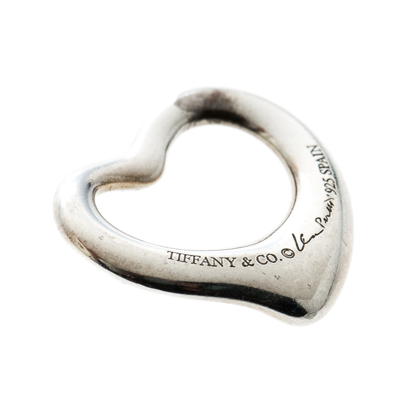 Tiffany & Co. Elsa Peretti Open Heart Silver Pendant