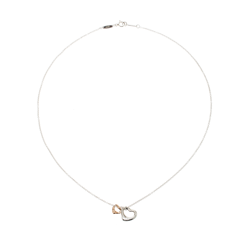 Tiffany & Co Elsa Peretti Open Heart 18k Rose Gold Silver Pendant Necklace
Tiffany & Co Elsa Peretti Open Heart 18k Rose Gold Silver Pendant Necklace