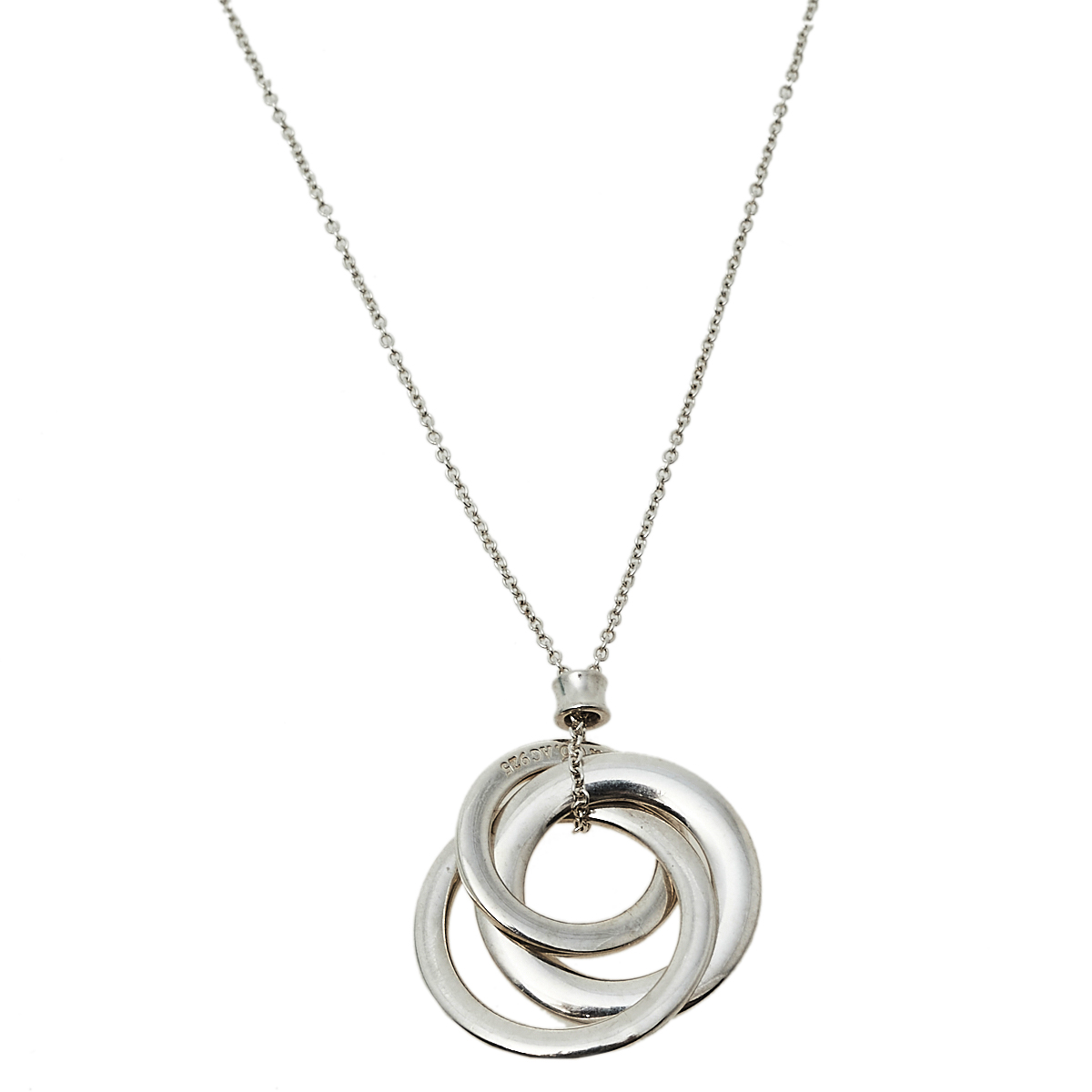 Tiffany & Co. Tiffany 1837 Silver Interlocking Circles Pendant Necklace