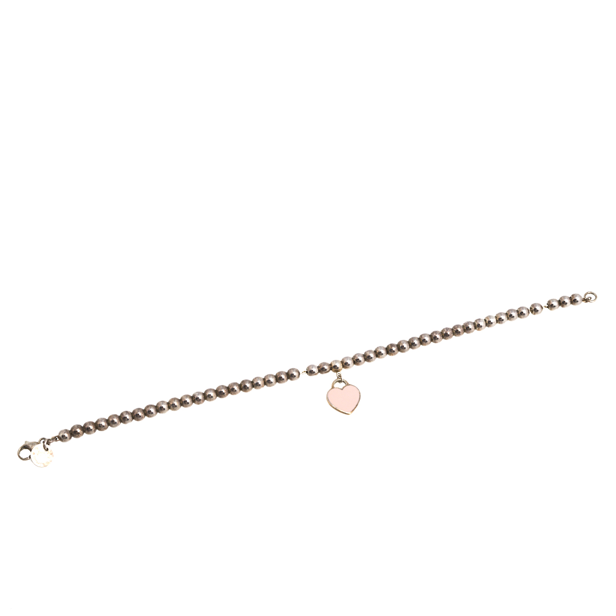 Tiffany & Co. Return to Tiffany Pink Enamel Heart Tag Bead Bracelet, Silver
Tiffany & Co. Return to Tiffany Pink Enamel Heart Tag Bead Bracelet, Silver