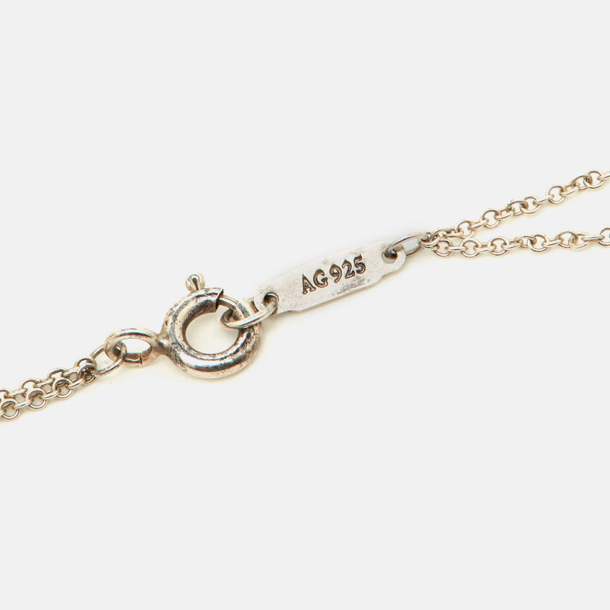 Tiffany & Co. Return To Tiffany Rubedo Heart Tag Silver Double Chain Necklace