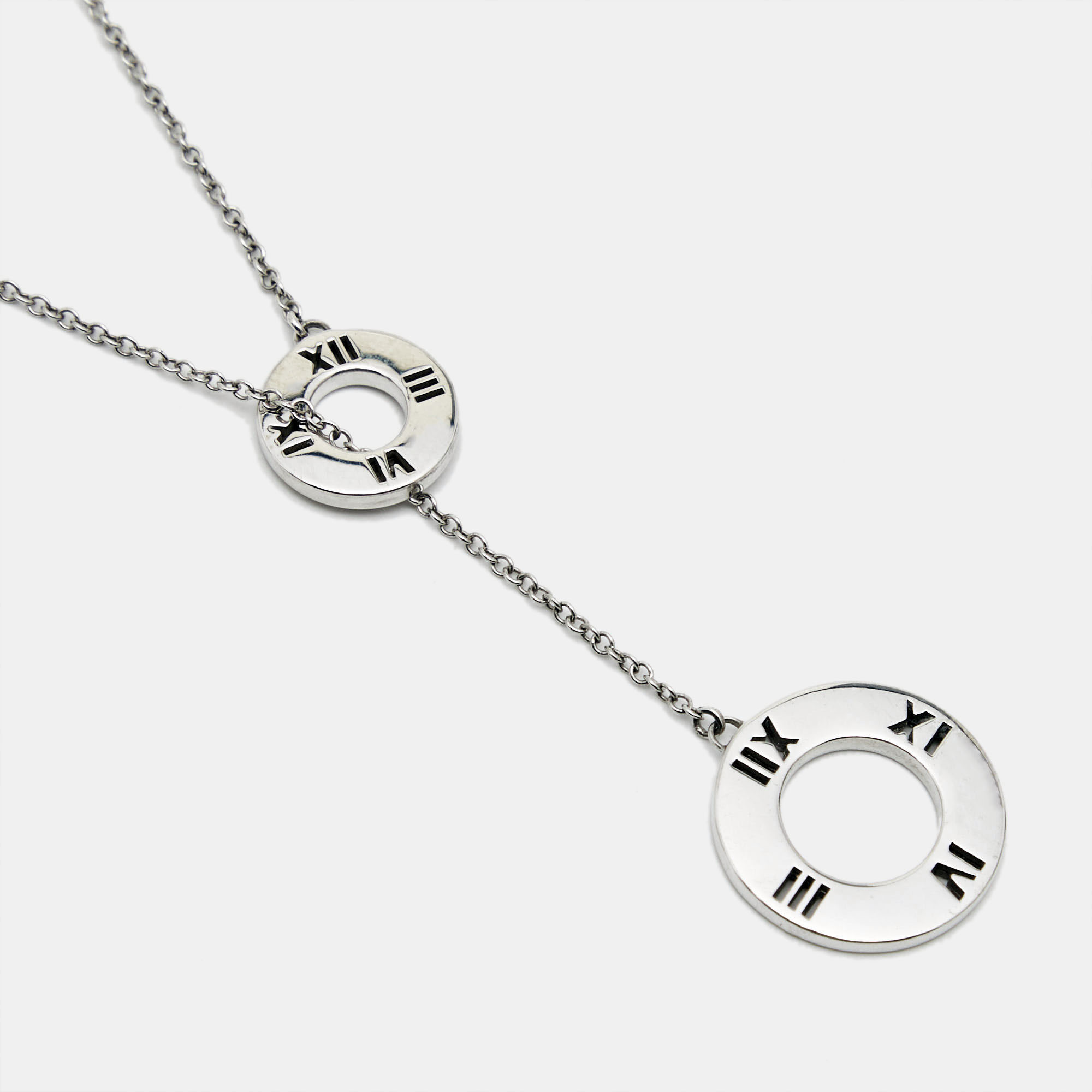Tiffany & Co. Pierced Atlas Sterling Silver Lariat Necklace
