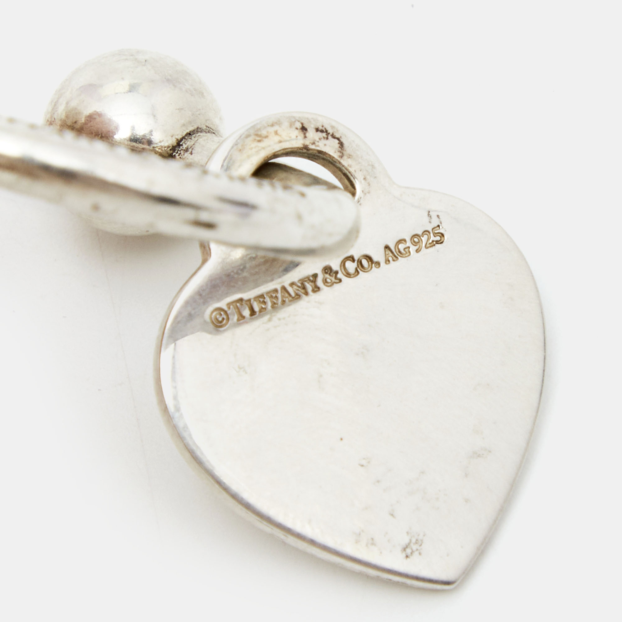 Tiffany & Co. Return To Tiffany Enamel Heart Tag Sterling Silver Key Ring