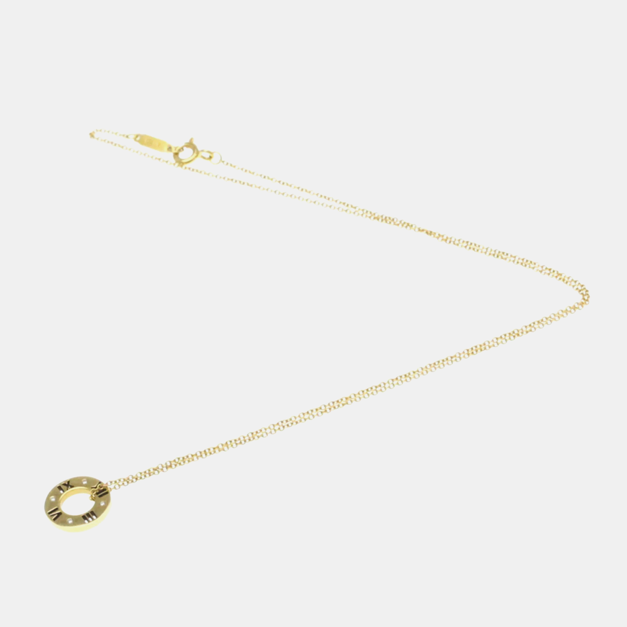 Tiffany & Co. 18K Yellow Gold And Diamond Atlas Pendant Necklace