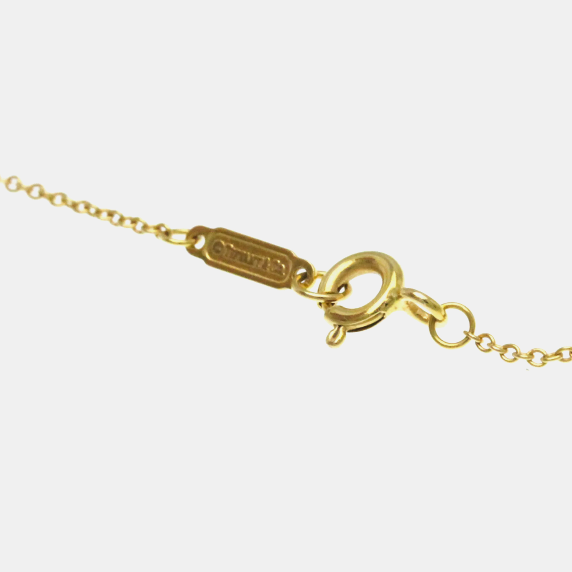 Tiffany & Co. 18K Yellow Gold And Diamond Atlas Pendant Necklace