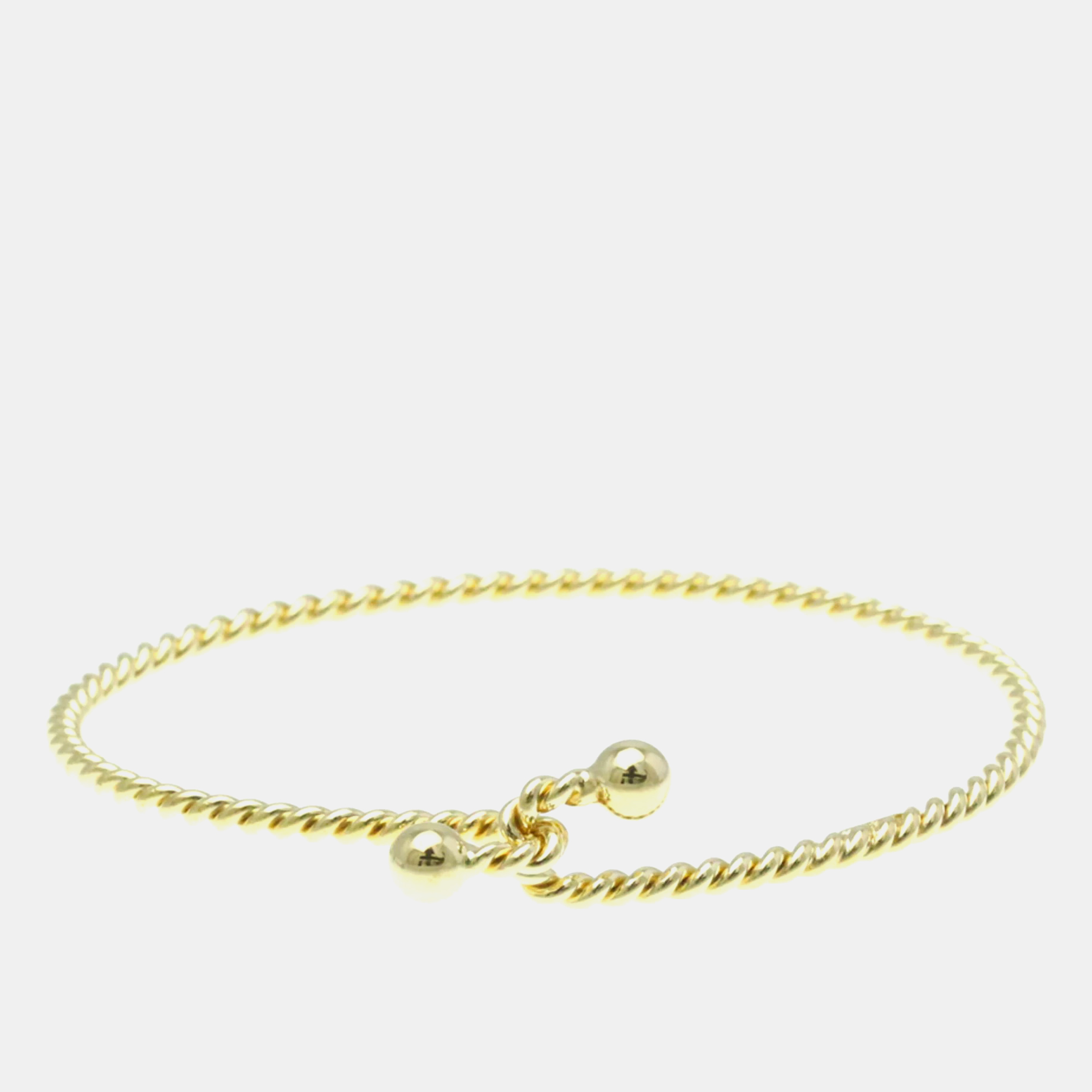 Tiffany & co. 18k yellow gold twist bangle bracelet