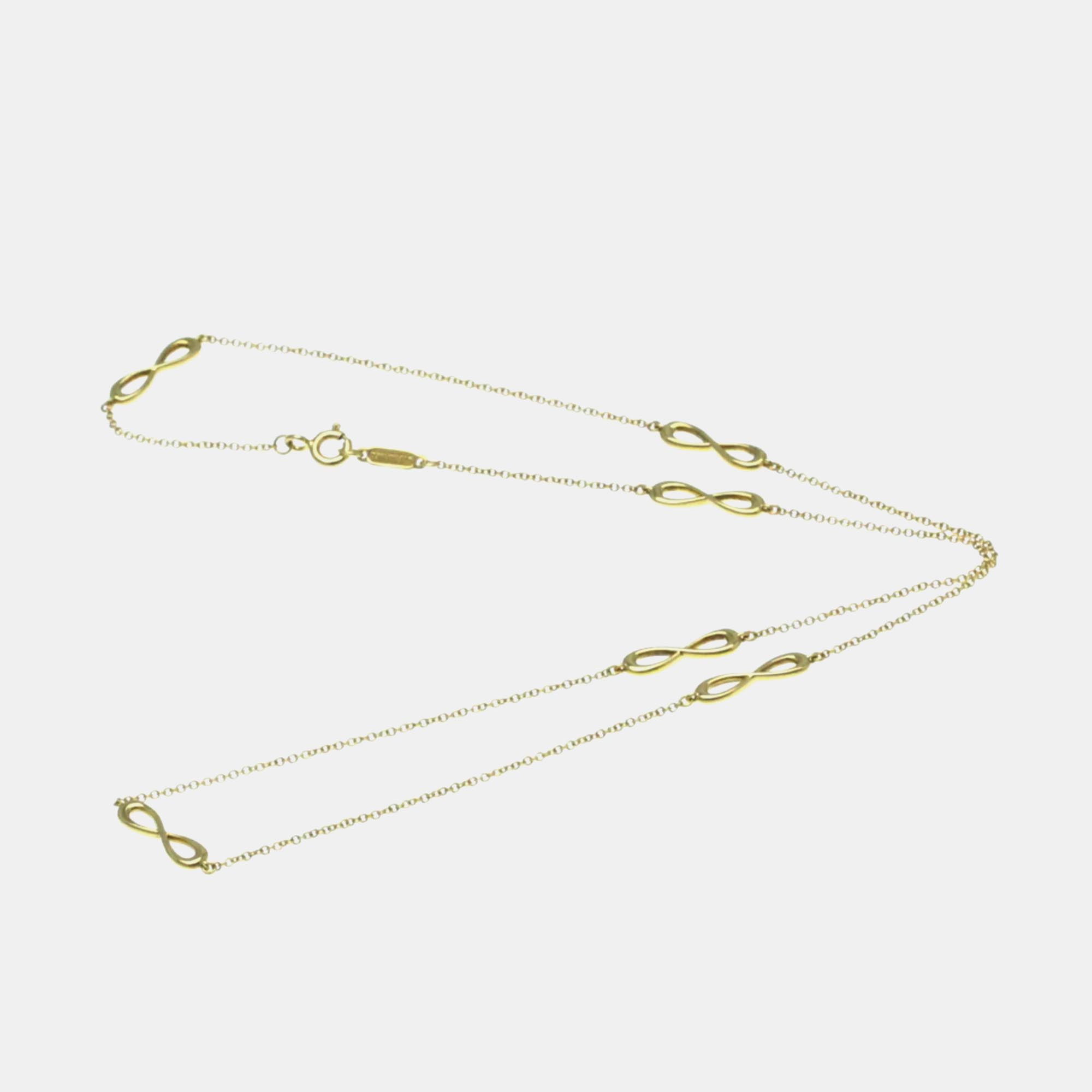 Tiffany & Co. 18K Yellow Gold Infinity Necklace