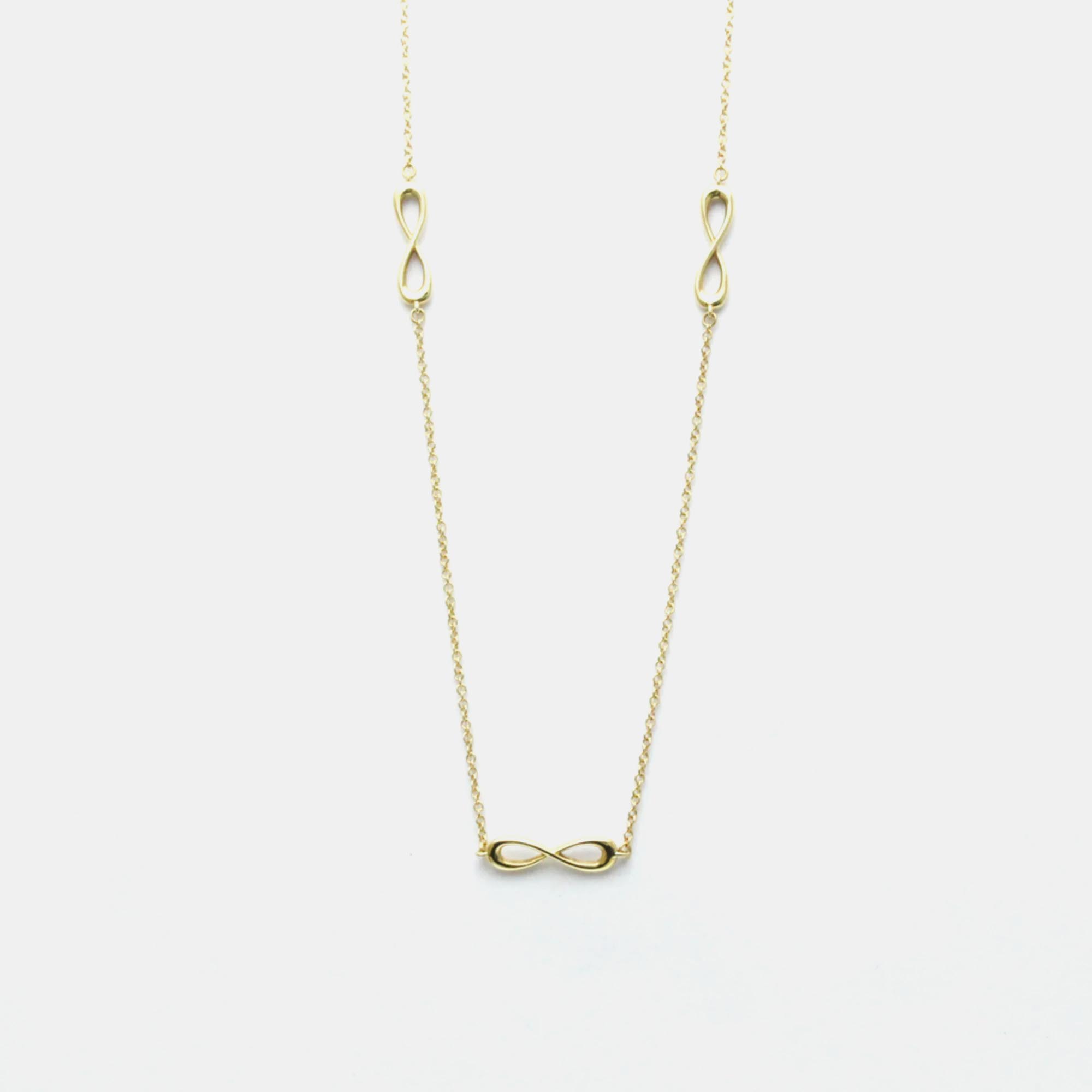 Tiffany & Co. 18K Yellow Gold Infinity Necklace