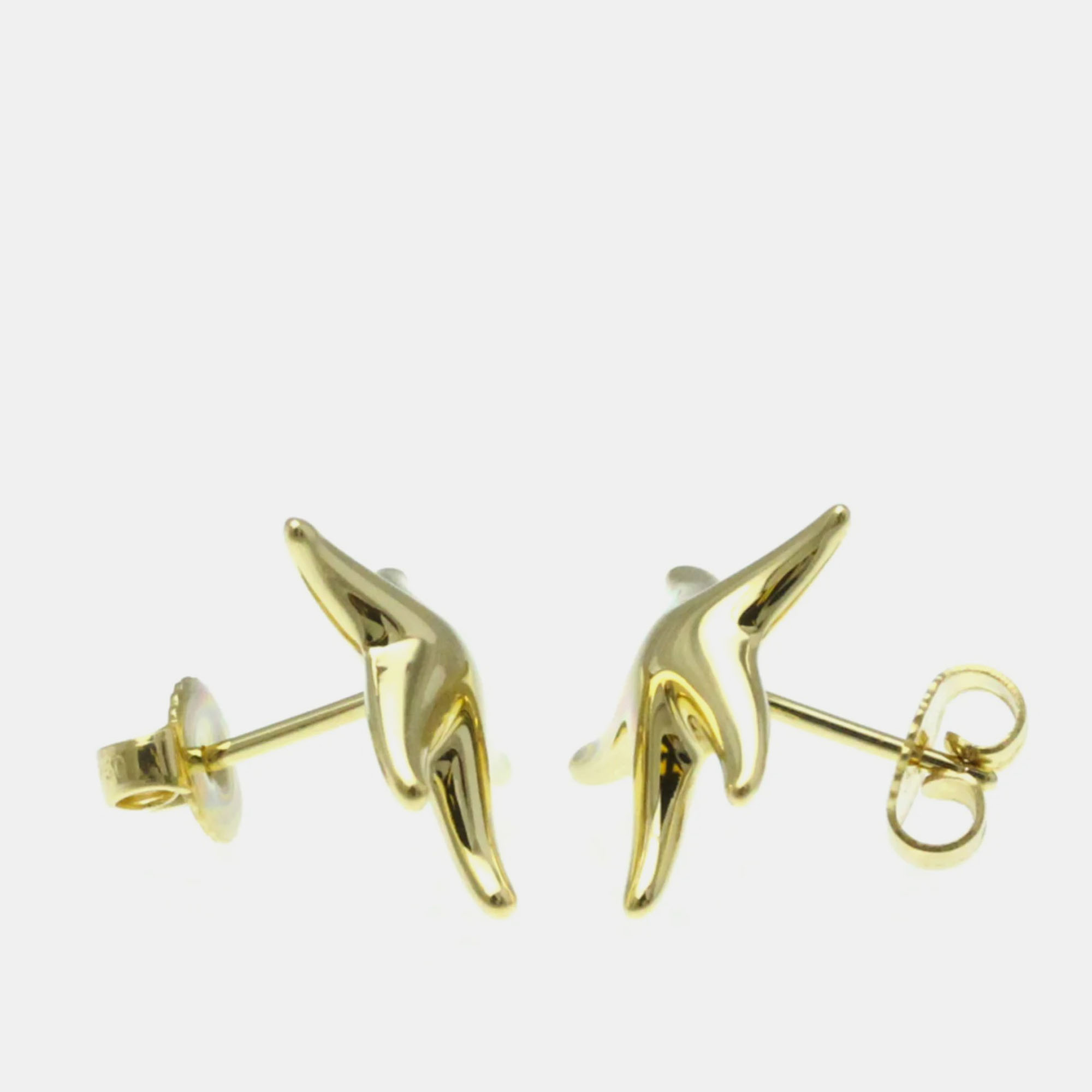 Tiffany & Co. 18K Yellow Gold Elsa Peretti Starfish Stud Earrings