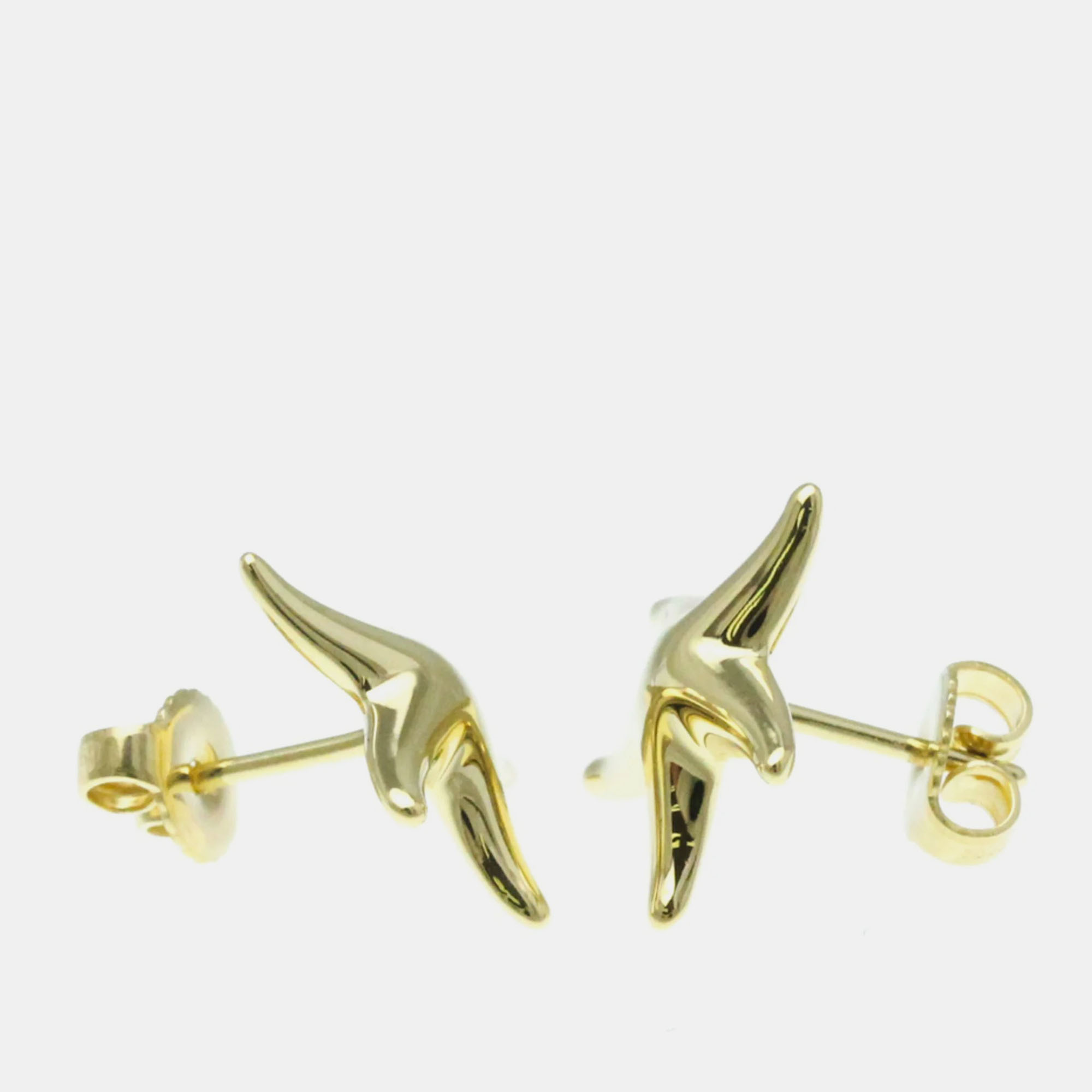 Tiffany & Co. 18K Yellow Gold Elsa Peretti Starfish Stud Earrings