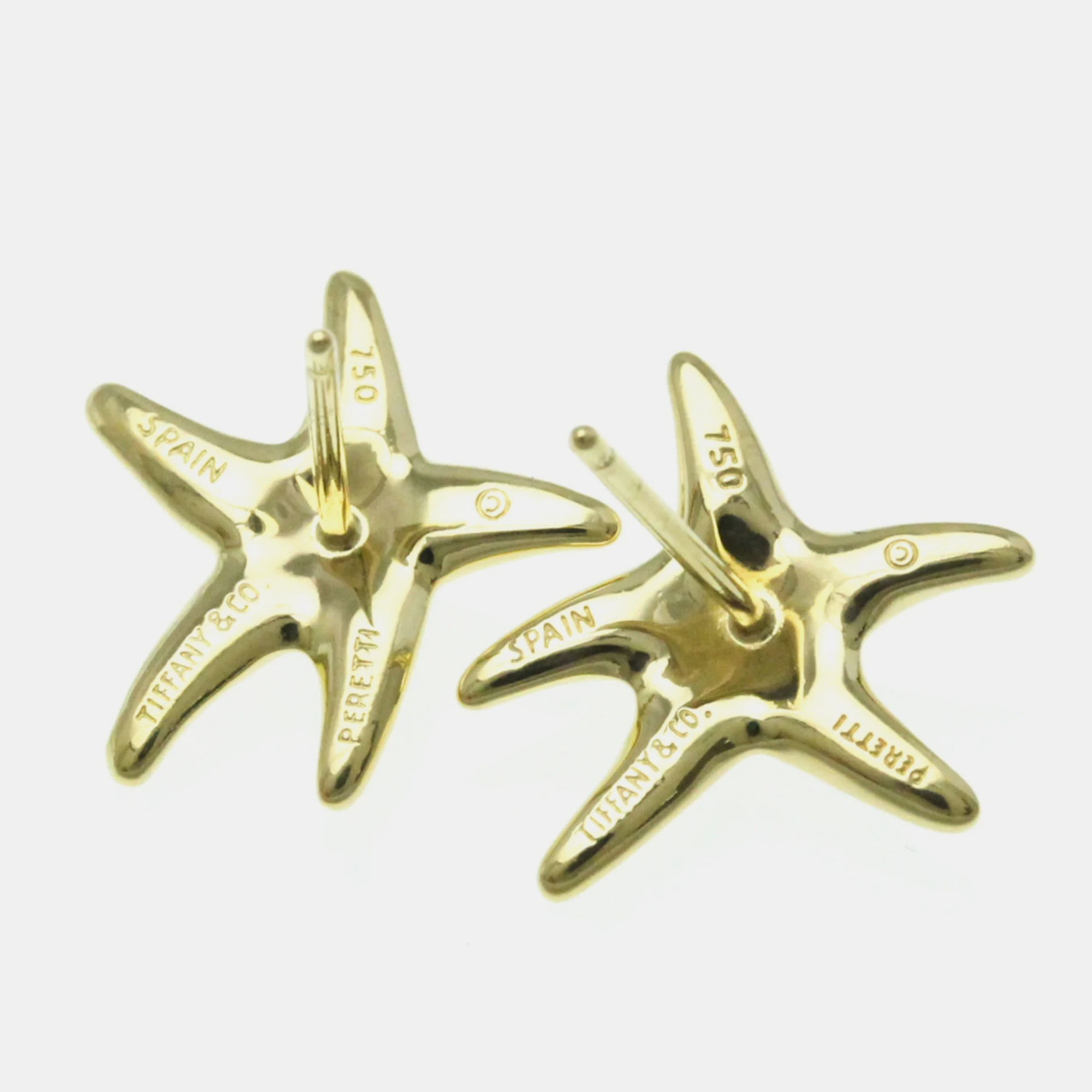 Tiffany & Co. 18K Yellow Gold Elsa Peretti Starfish Stud Earrings