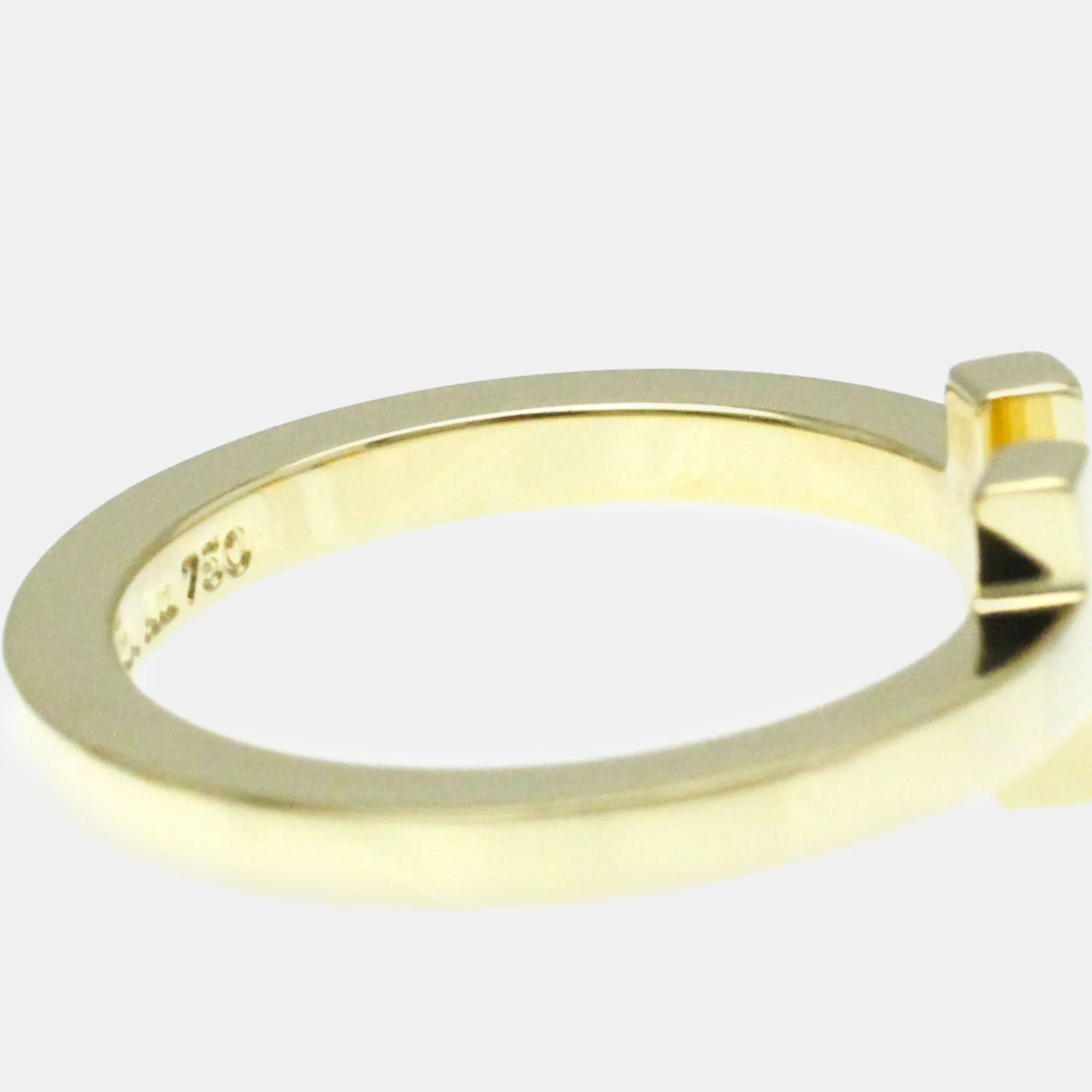 Tiffany & Co. 18K Yellow Gold T Square Band Ring EU 57