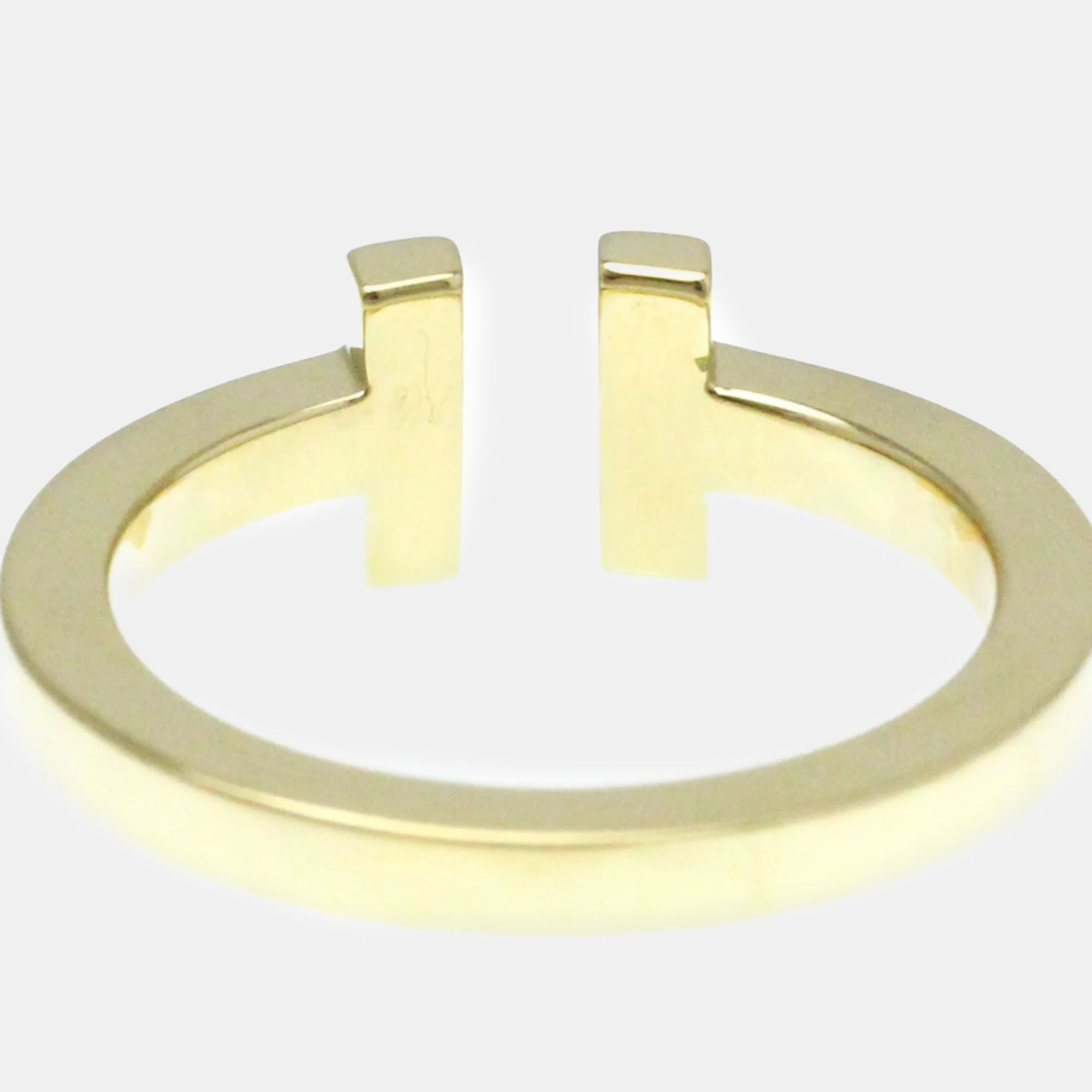 Tiffany & Co. 18K Yellow Gold T Square Band Ring EU 57