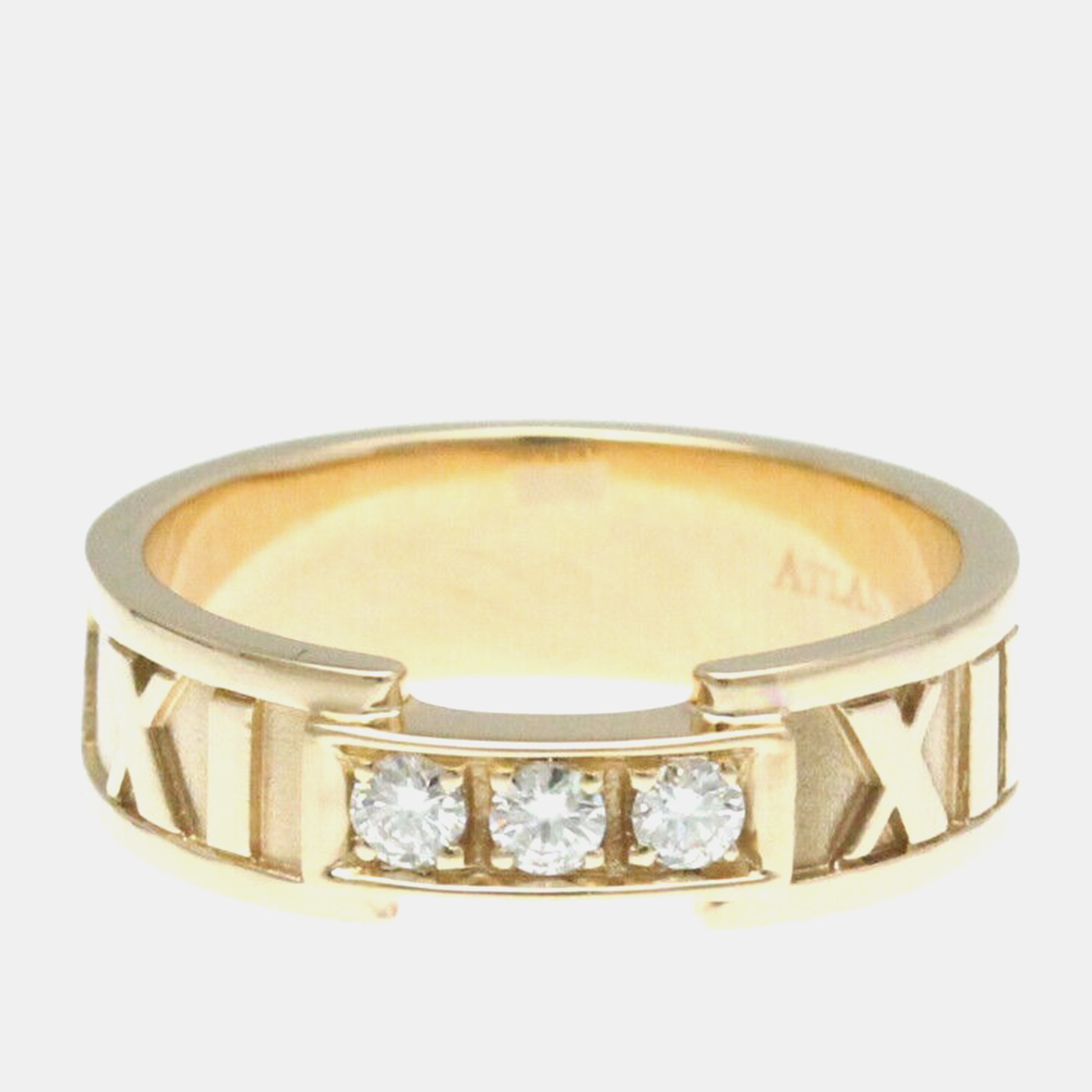 Tiffany & Co. Atlas 18K Pink Gold Diamond Band Ring