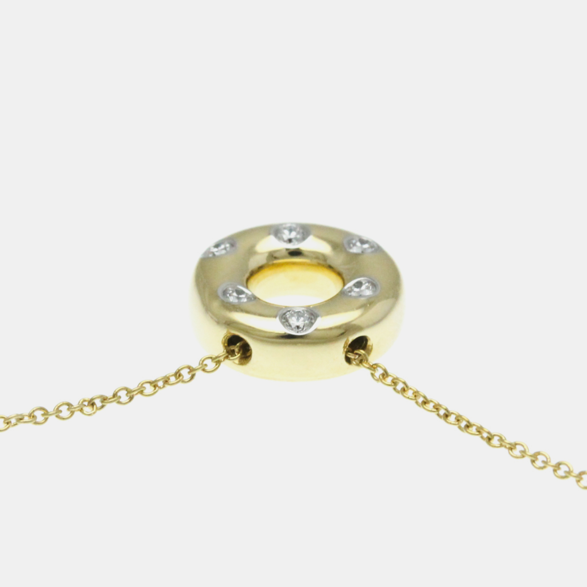 Tiffany & Co. 18K Yellow Gold, Platinum And Diamond Etoile Pendant Necklace