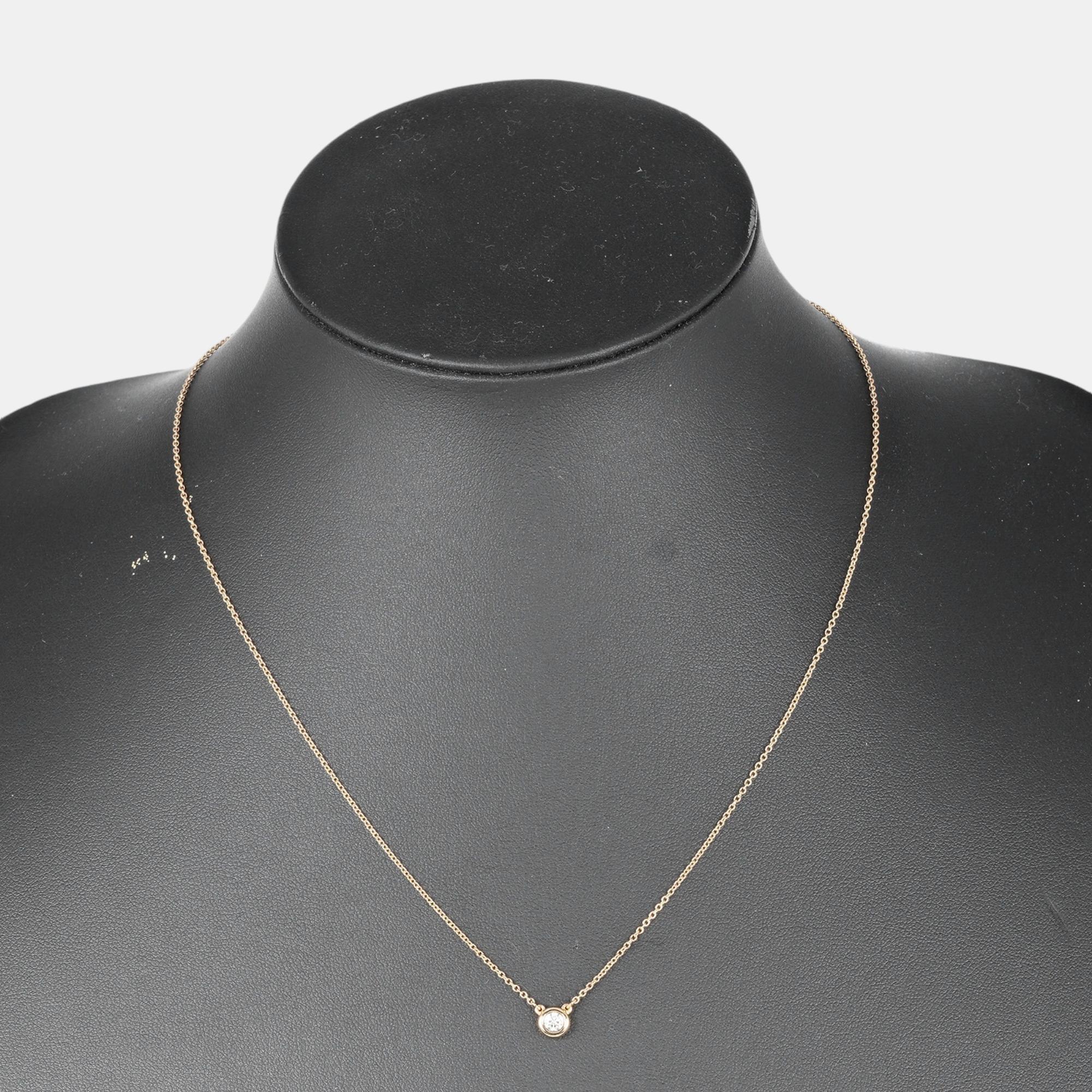 Tiffany & Co 18K Rose Gold Diamonds By The Yard Necklace