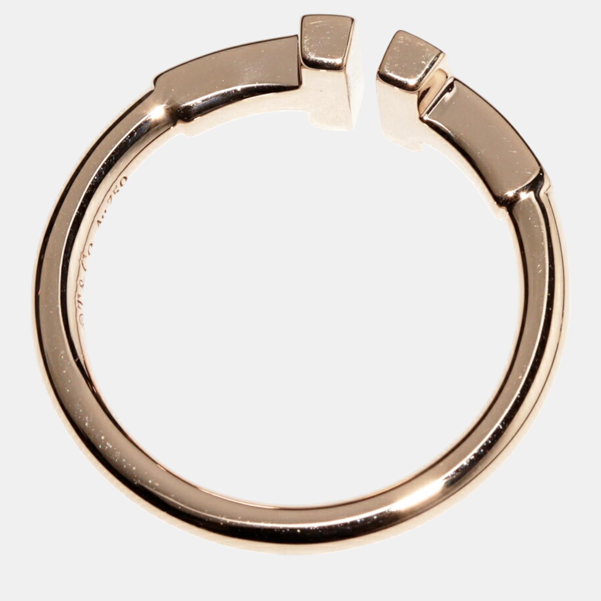 Tiffany & Co. 18k Rose Gold T Wire Ring EU 56