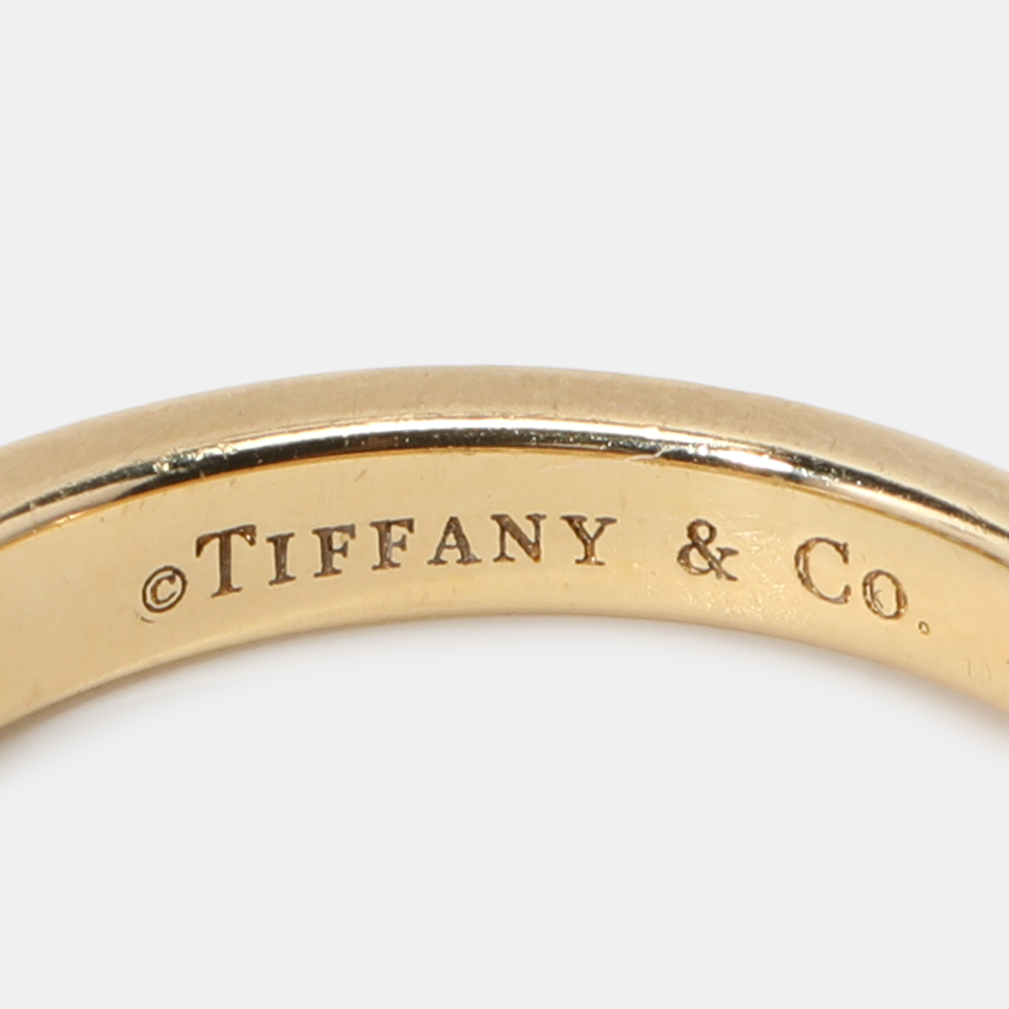 Tiffany & Co. Diamond Yellow Gold And Diamond Half Eternity Wedding Band Ring 49