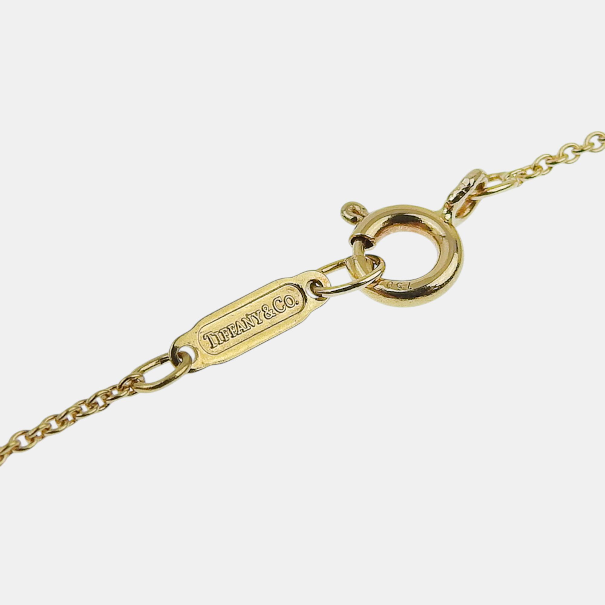 Tiffany & Co. 18K Yellow Gold Fish Drop Pendant Necklace