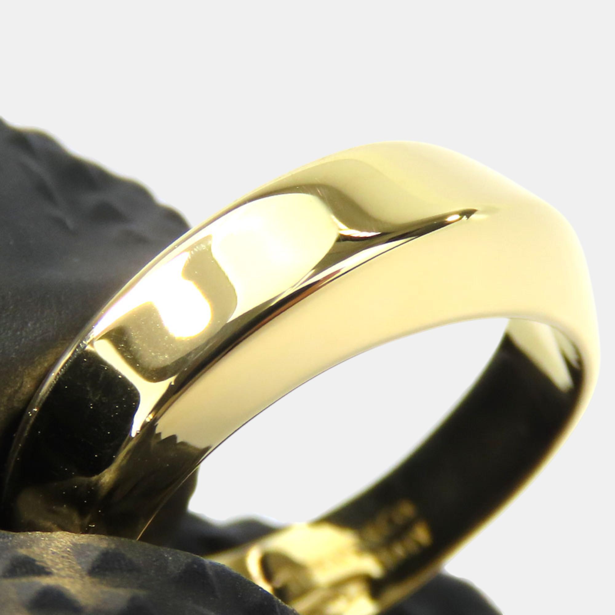 Tiffany & Co. 18K Yellow Gold Knife Edge Ring EU 52